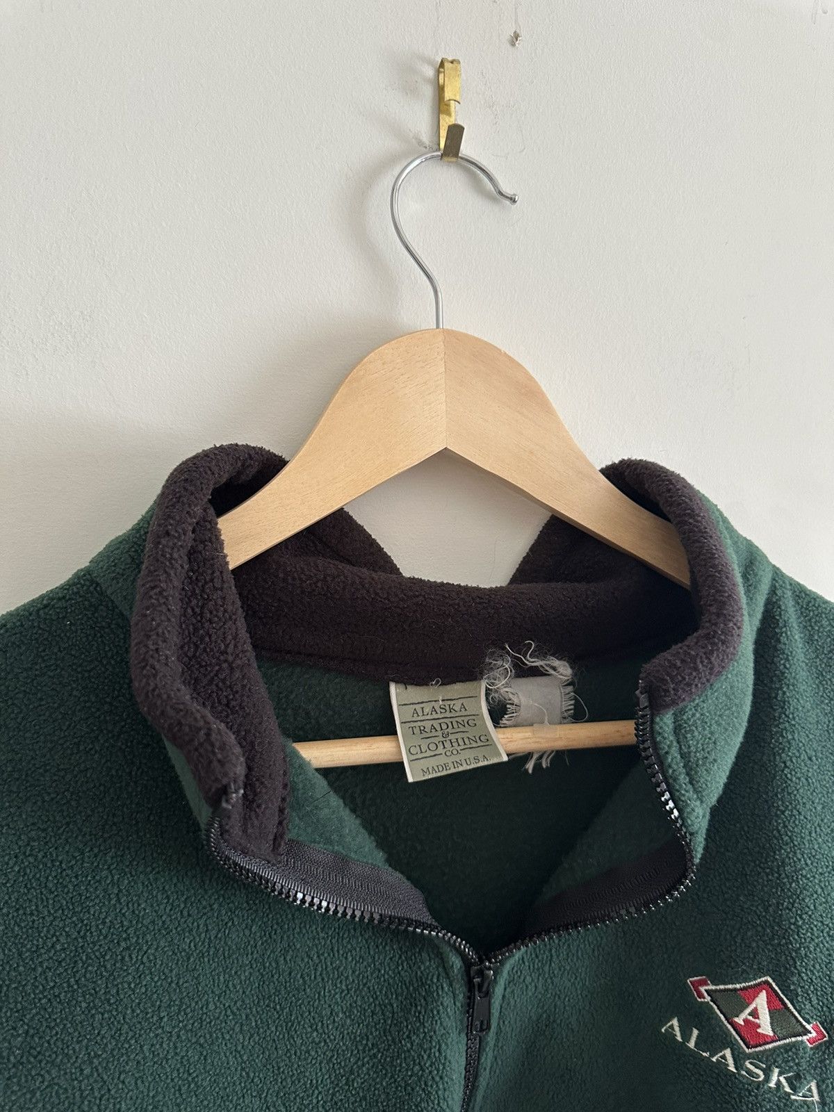 Vintage 90s vintage alaska forest green fleece Size US XL / EU 56 / 4 - 4 Thumbnail