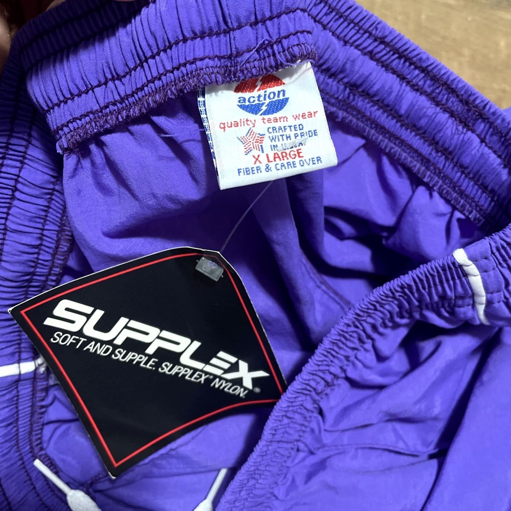 Vintage VINTAGE Action Tracksuit Windbreaker 2 Piece Purple Striped XL Women’s NWT 90s Made In USA Size XL / US 12-14 / IT 48-50 - 3 Thumbnail