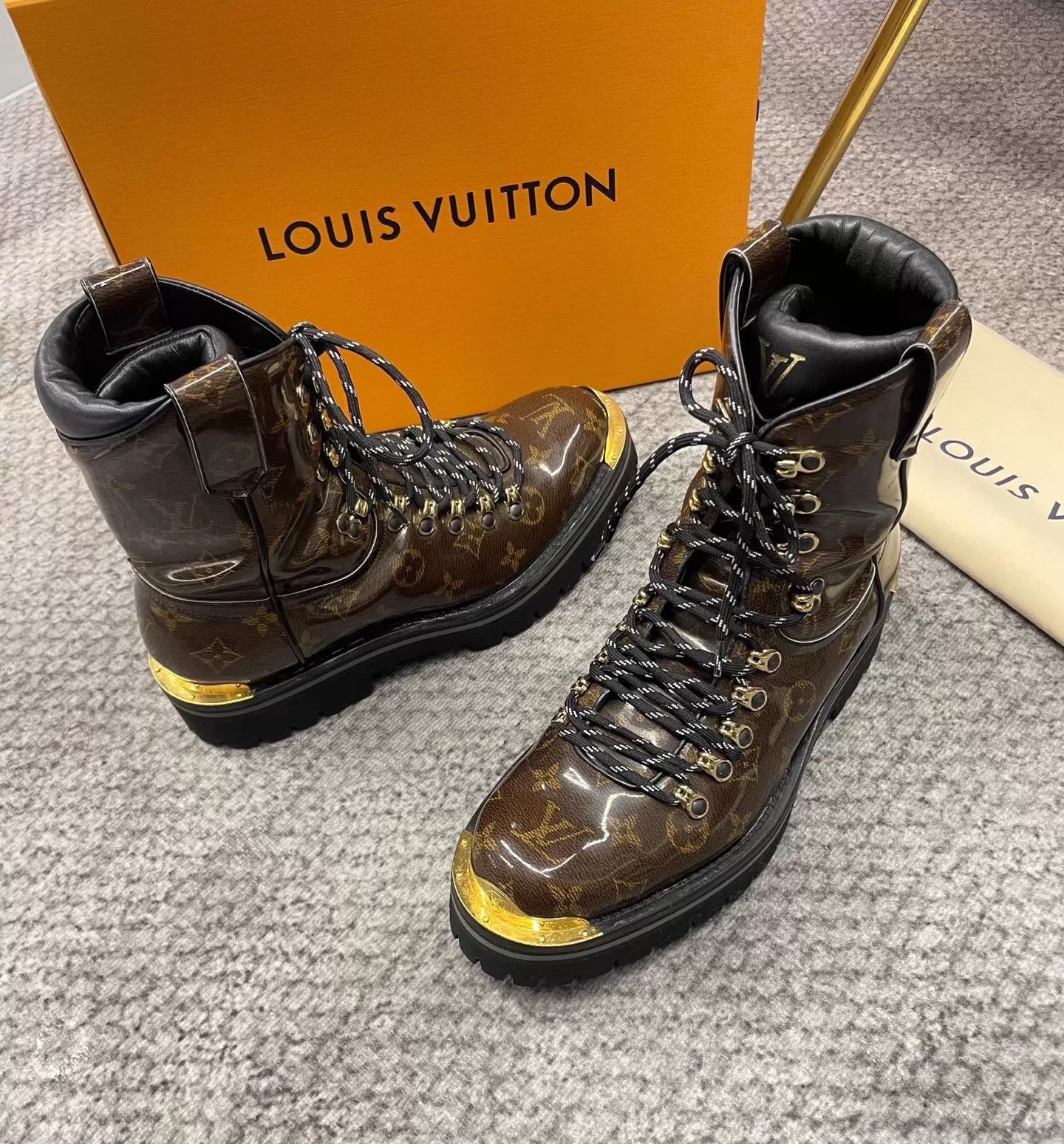 Louis Vuitton LV all-over Monogram mid-calf boots size 41 Size US 8 / EU 41 - 2 Thumbnail