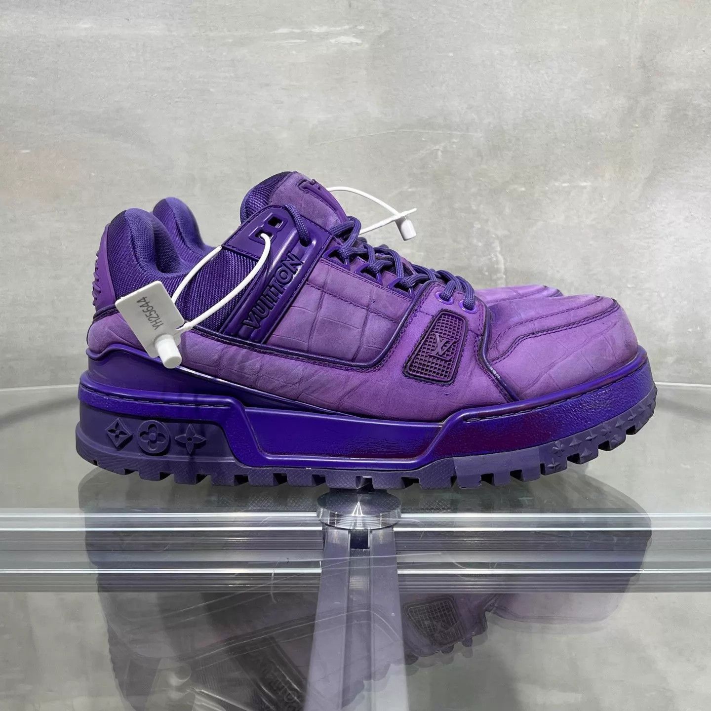 Louis Vuitton LV Trainer Purple Croc 40.5 Size US 7.5 / EU 40-41 - 4 Thumbnail