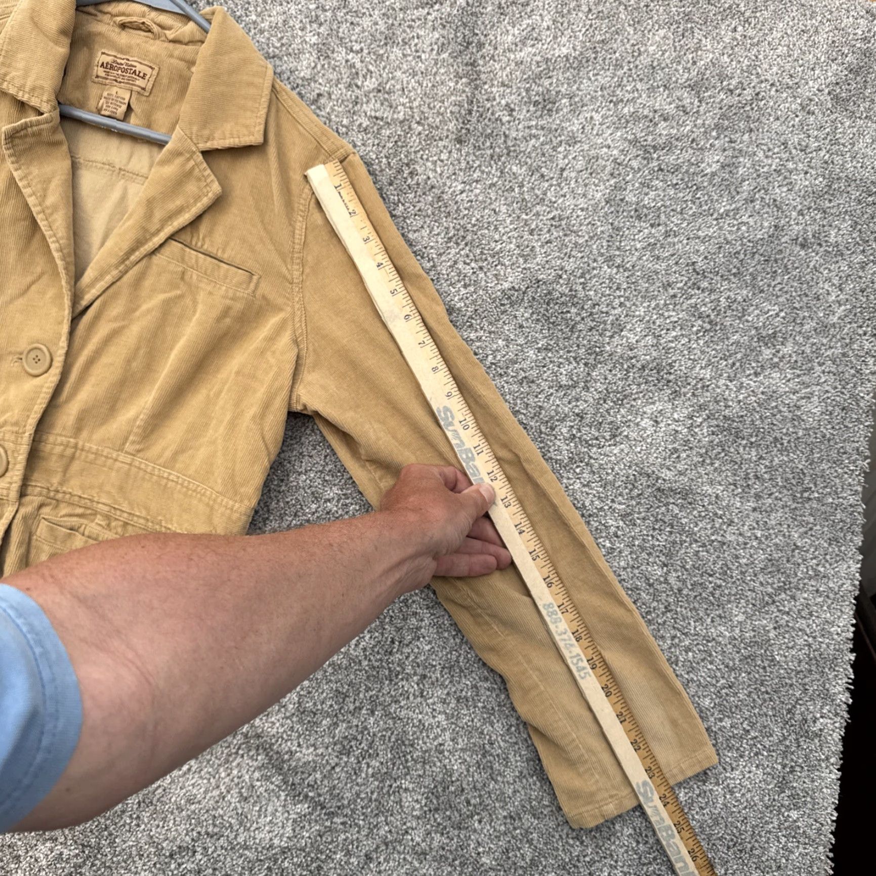 Vintage VINTAGE Aeropostale Corduroy Blazer Womens L Workwear Jacket Utility Retro Jacket Pockets Brown 90s/00s Womens Size L / US 10 / IT 46 - 4 Thumbnail