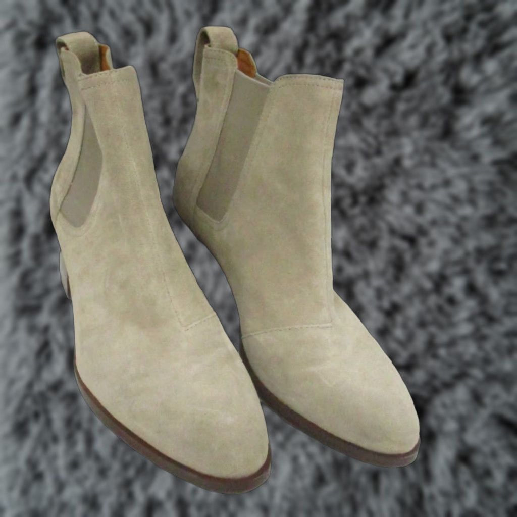 Rag & Bone rag & bone Gray Suede Leather Ankle Boots Booties Women's 37.5 Size US 8 / IT 38 - 1 Thumbnail
