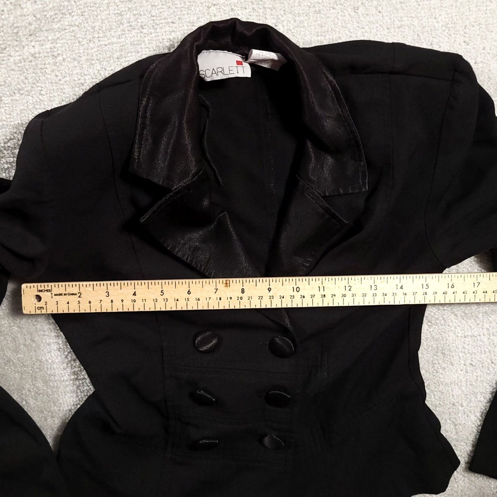 Vintage VINTAGE Blazer Jacket Cardigan Black Womens 3/4 Shoulder Pads USA Made Jacket Woman XS? Size XS / US 0-2 / IT 36-38 - 2 Thumbnail