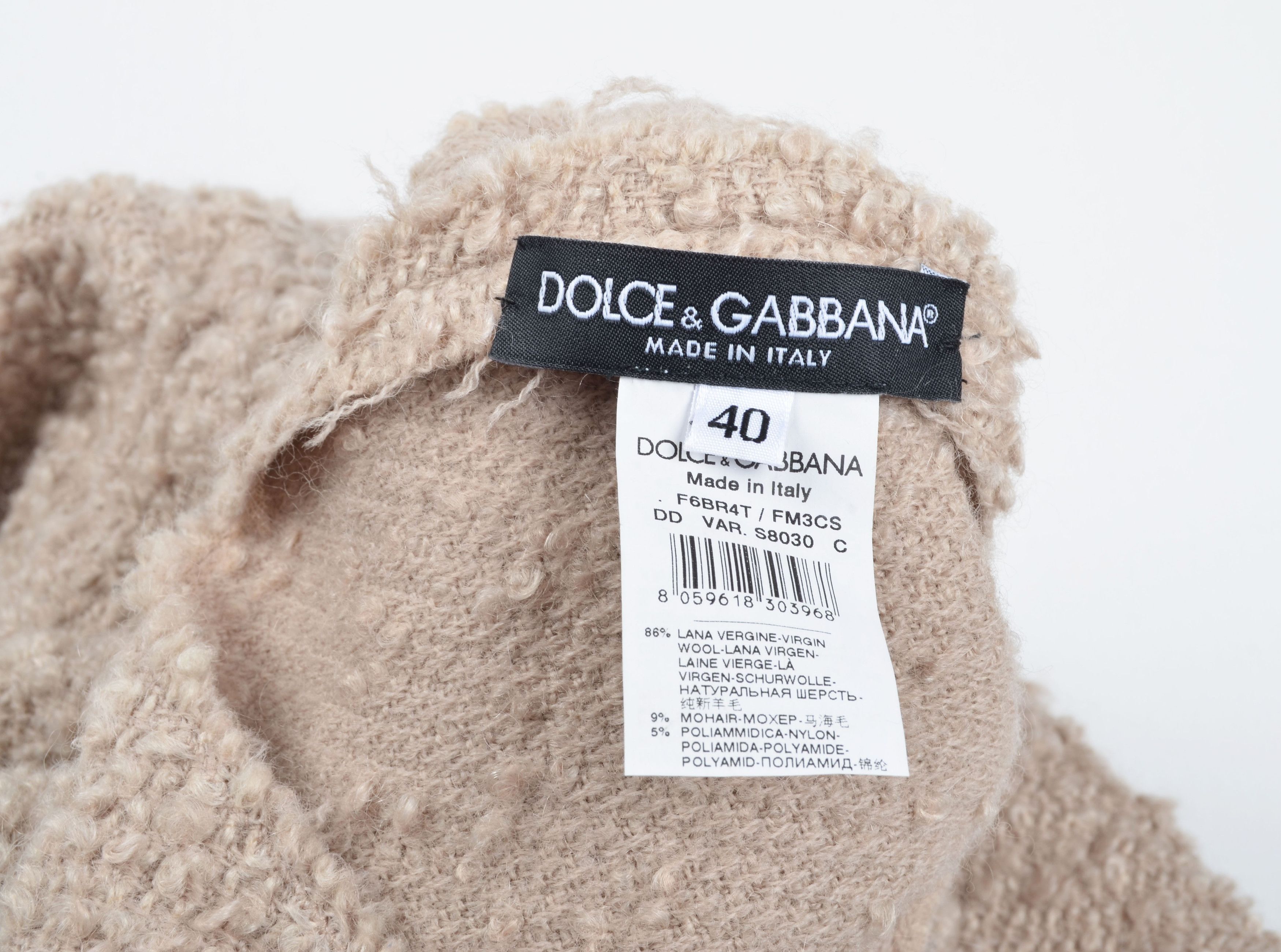 Dolce & Gabbana Vintage Dolce & Gabbana Wool Mohair Blend Tweed Dress Size S / US 4 / IT 40 - 8 Thumbnail