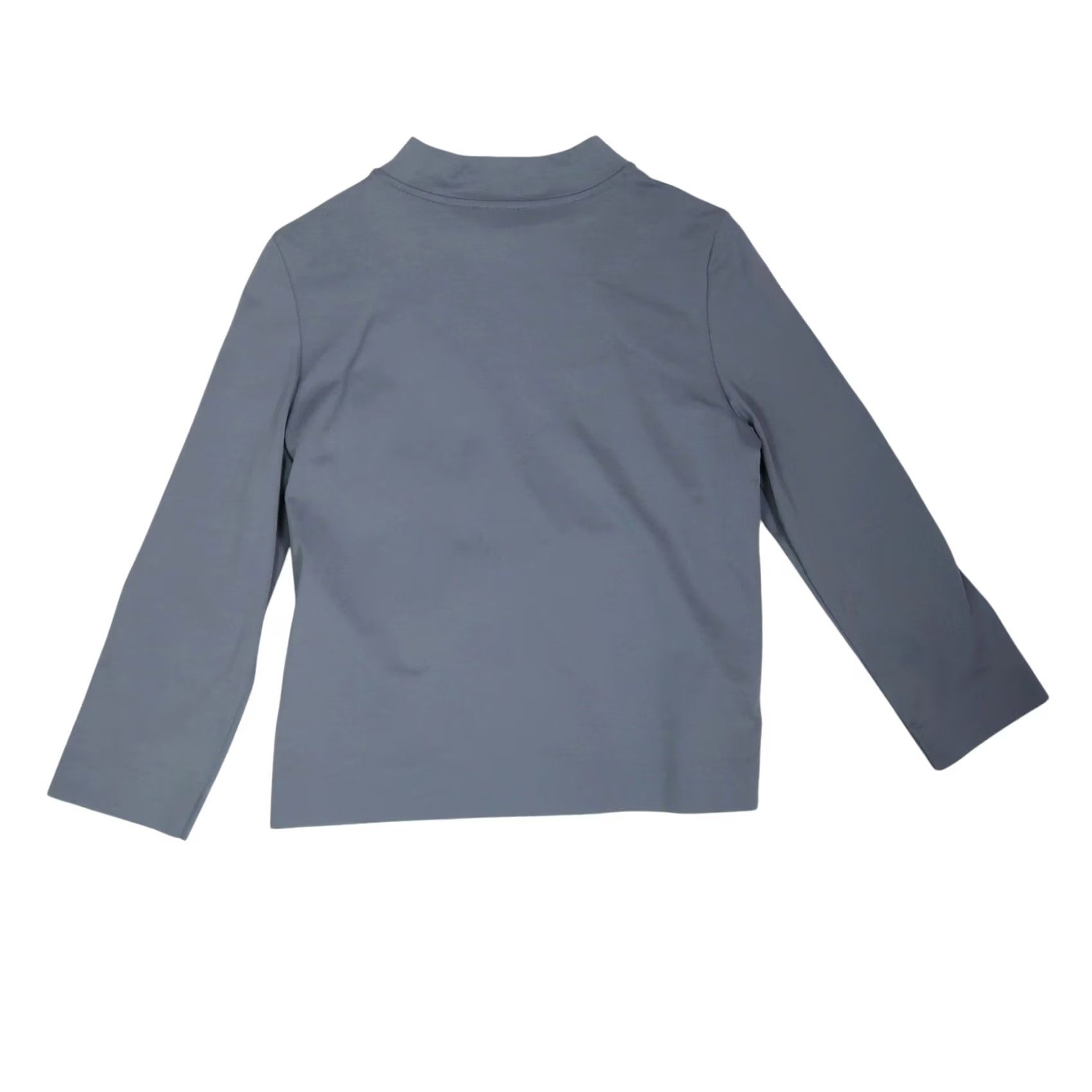 Cos Cos Slate Grey Cotton Long Sleeve Mockneck Fitted Stretchy Tee XS Size XS / US 0-2 / IT 36-38 - 3 Thumbnail