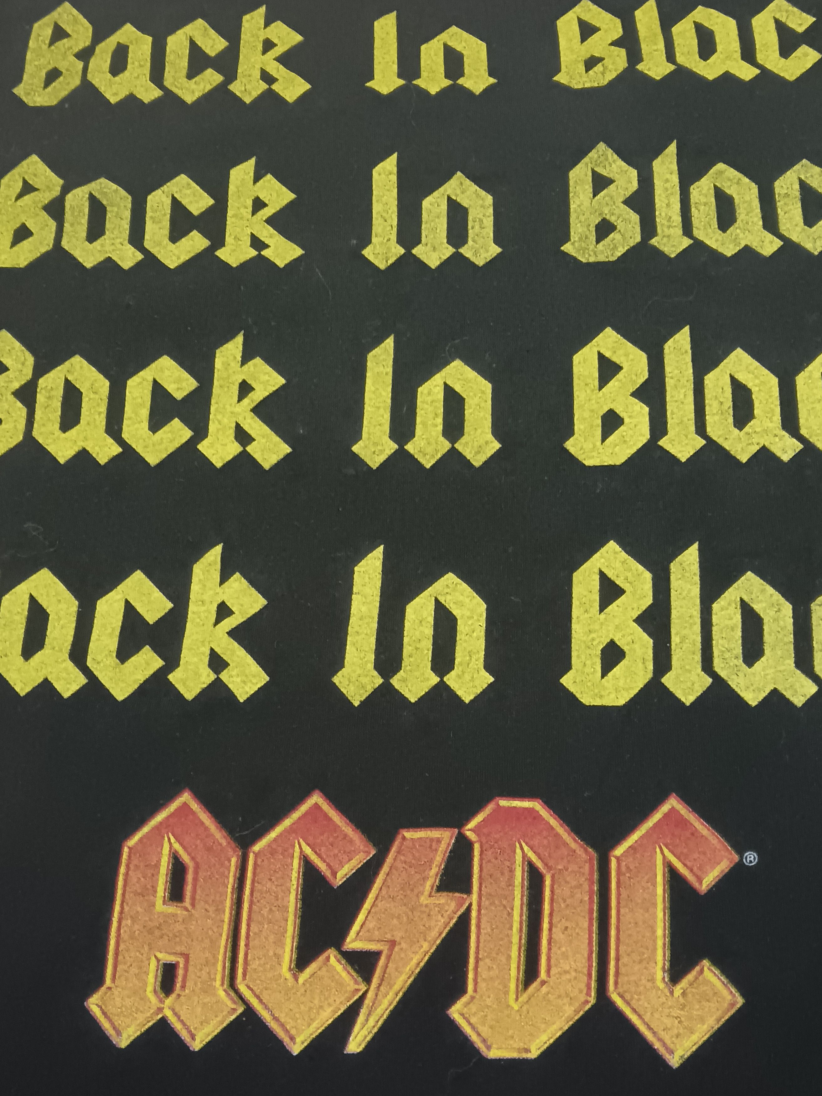 Band Tees ACDC BACK IN BLACK SHIRT Size L / US 10 / IT 46 - 4 Thumbnail