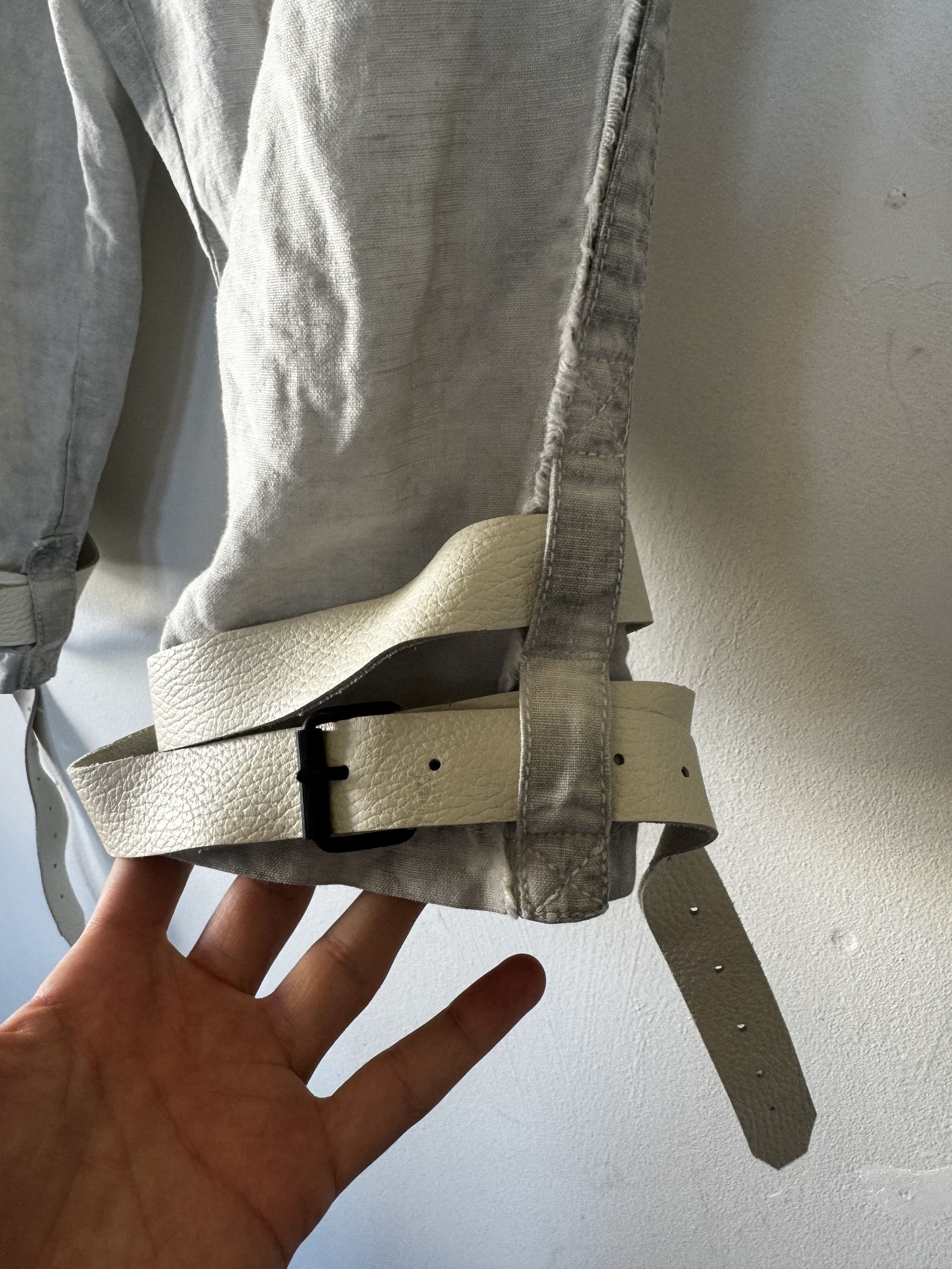 Mavranyma Bermuda grey hand dyed linen - UNIQUE PIECE Size US 32 / EU 48 - 8 Thumbnail