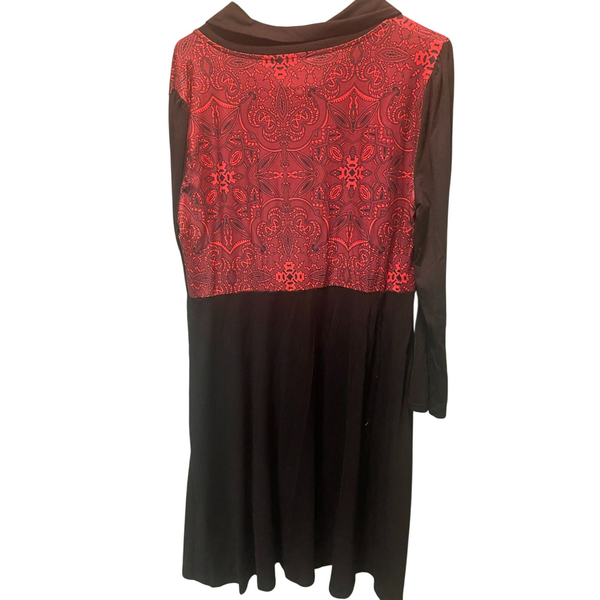 Other Reborn New York Womens 1X Plus Black & Red Long Sleeve Dress Size XXL / US 16-18 / IT 52-54 - 7 Thumbnail