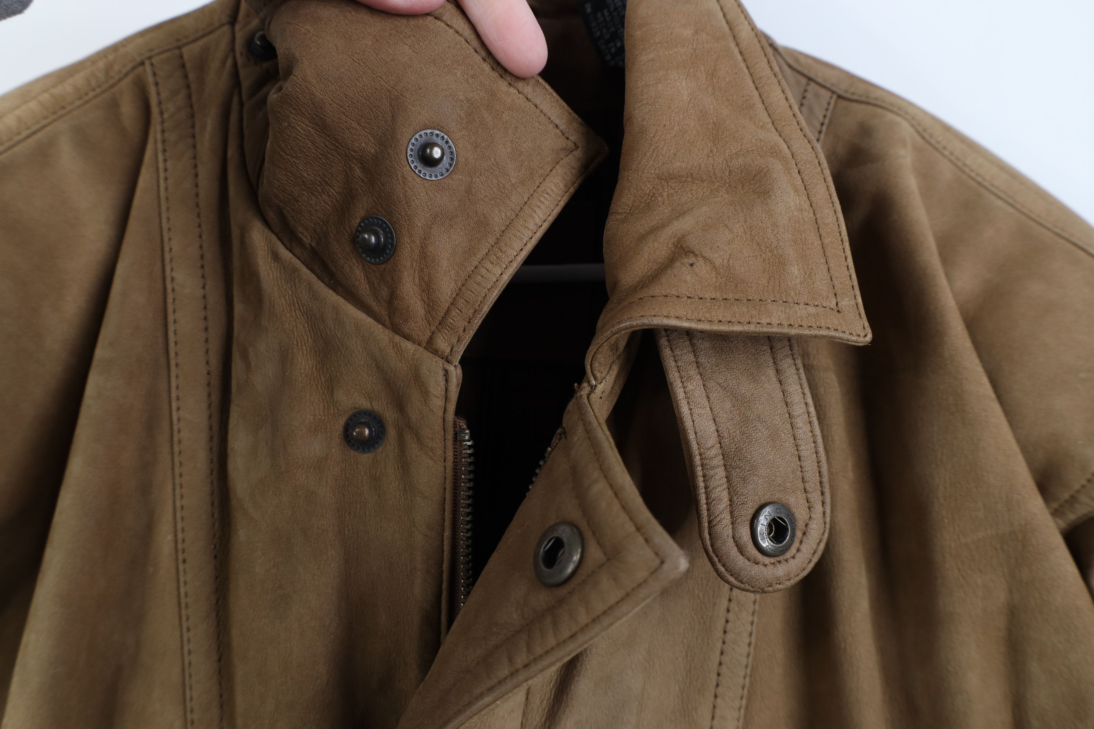 Vintage Vintage 90s Streetwear Lined Suede Leather Chore Barn Jacket Size US L / EU 52-54 / 3 - 5 Thumbnail
