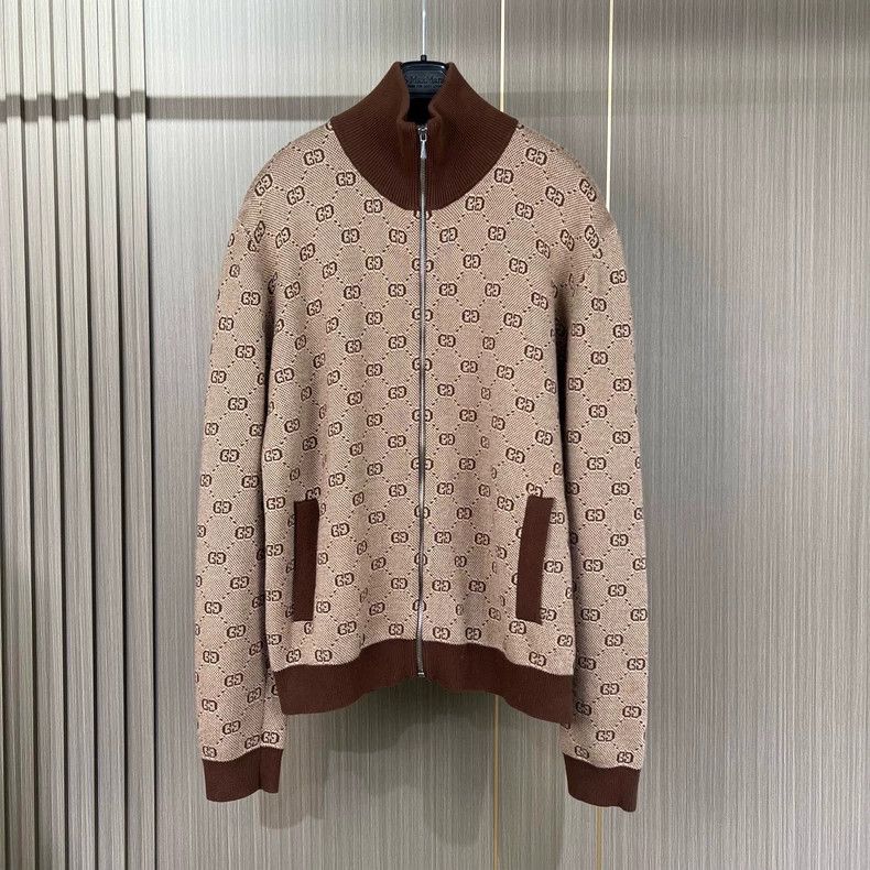 Gucci Gucci Full print old flower jacquad knitted zipper jacket 2 Size US S / EU 44-46 / 1 - 1 Thumbnail