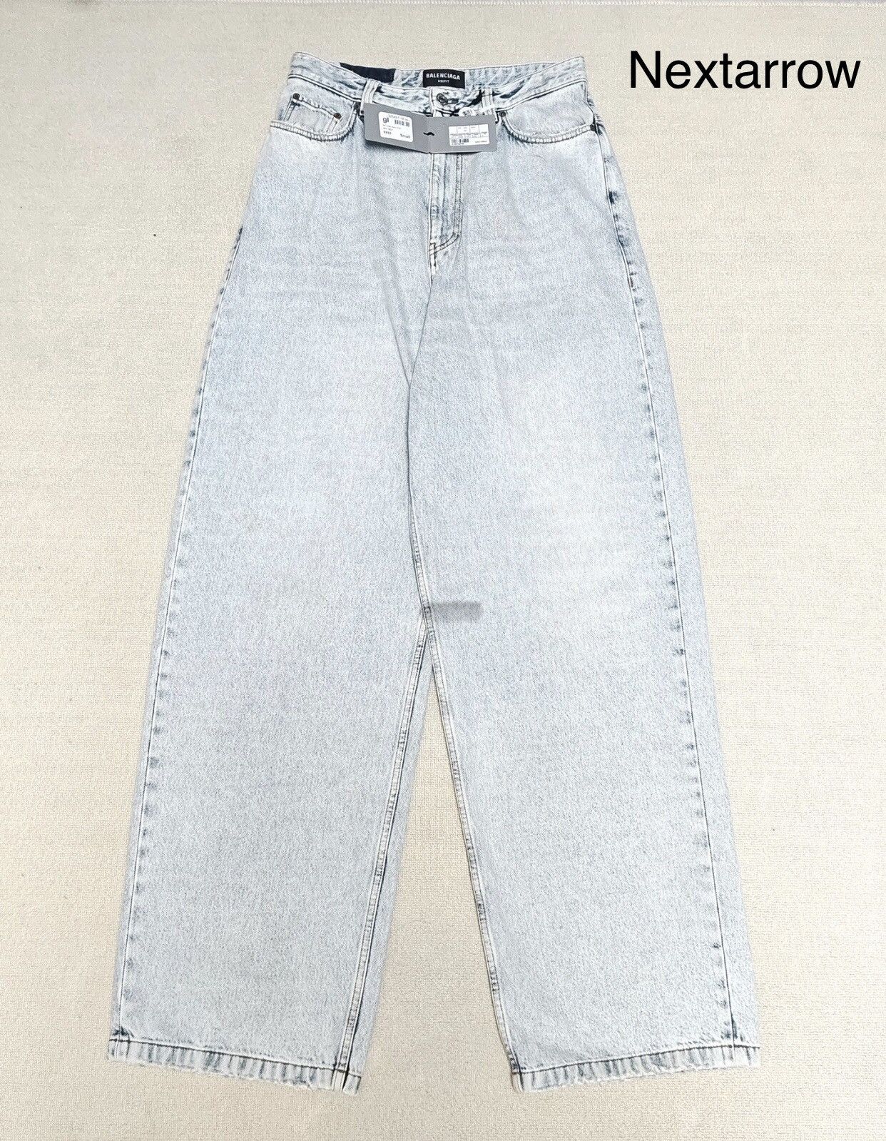 Balenciaga Balenciaga 23ss Pull up Light Blue Baggy Cowboy Pants  