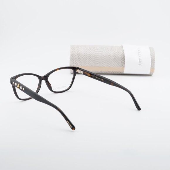 Jimmy Choo Jimmy Choo JC334 0086 00 Eyeglasses Havana 54mm Cat Eye Fram Size ONE SIZE - 10 Thumbnail