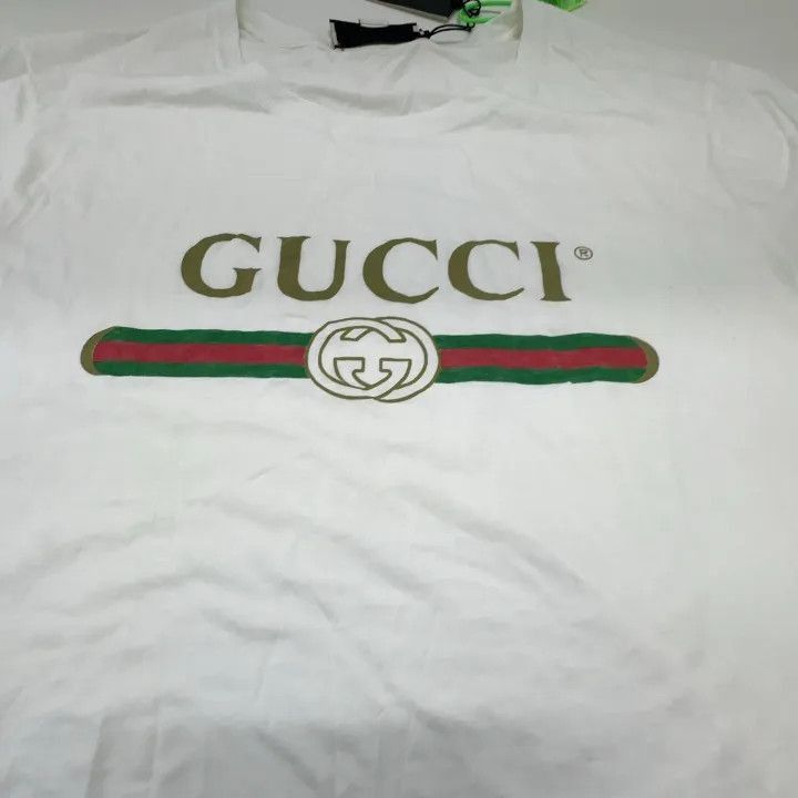 Gucci Gucci Gucci Oversized Logo Vintage Style T-Shirt -2506 Size US XL / EU 56 / 4 - 5 Thumbnail
