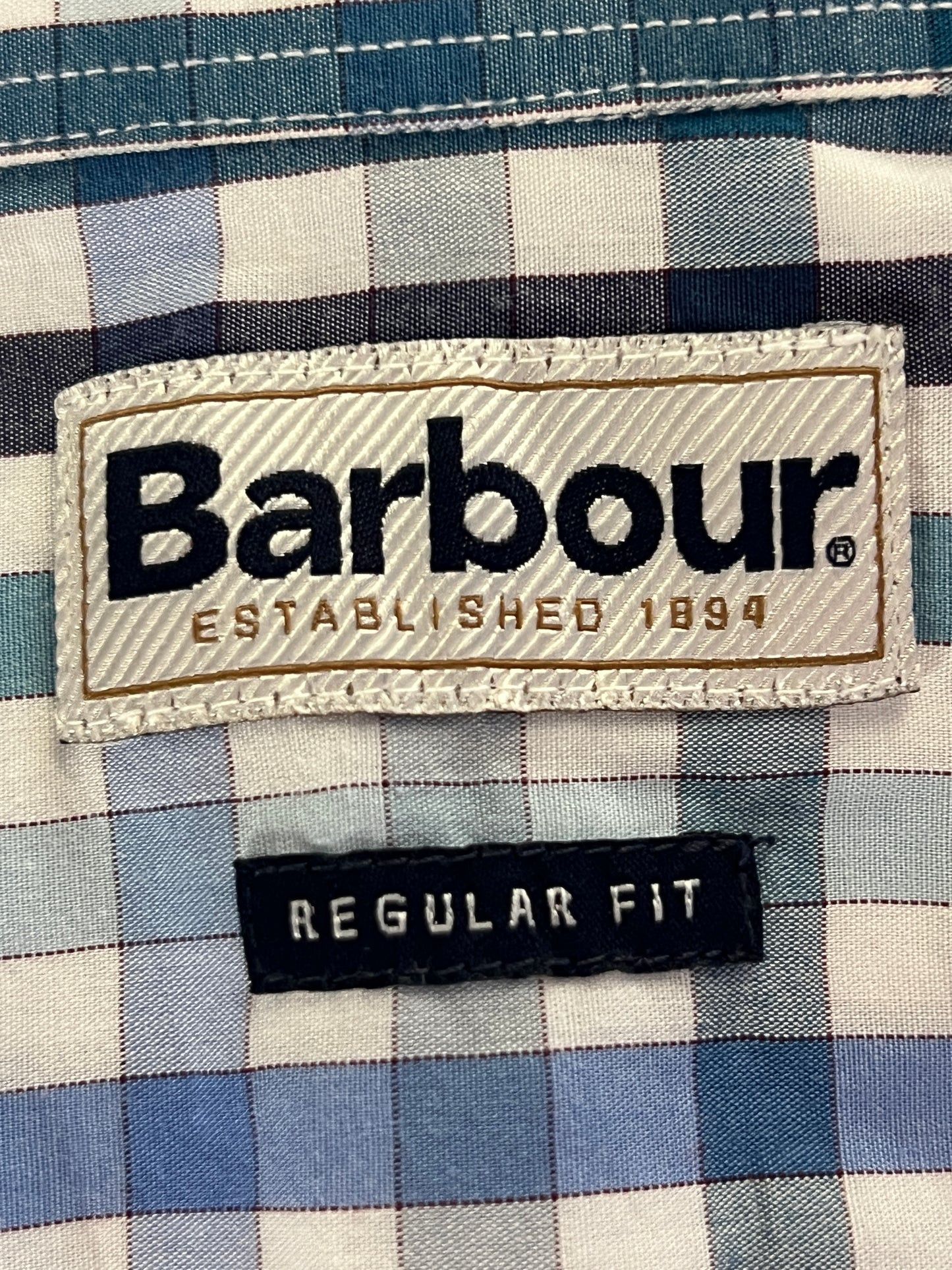 Barbour × Vintage Barbour Vintage Men's Plaid Short Sleeve Shirt - S Size US S / EU 44-46 / 1 - 6 Thumbnail