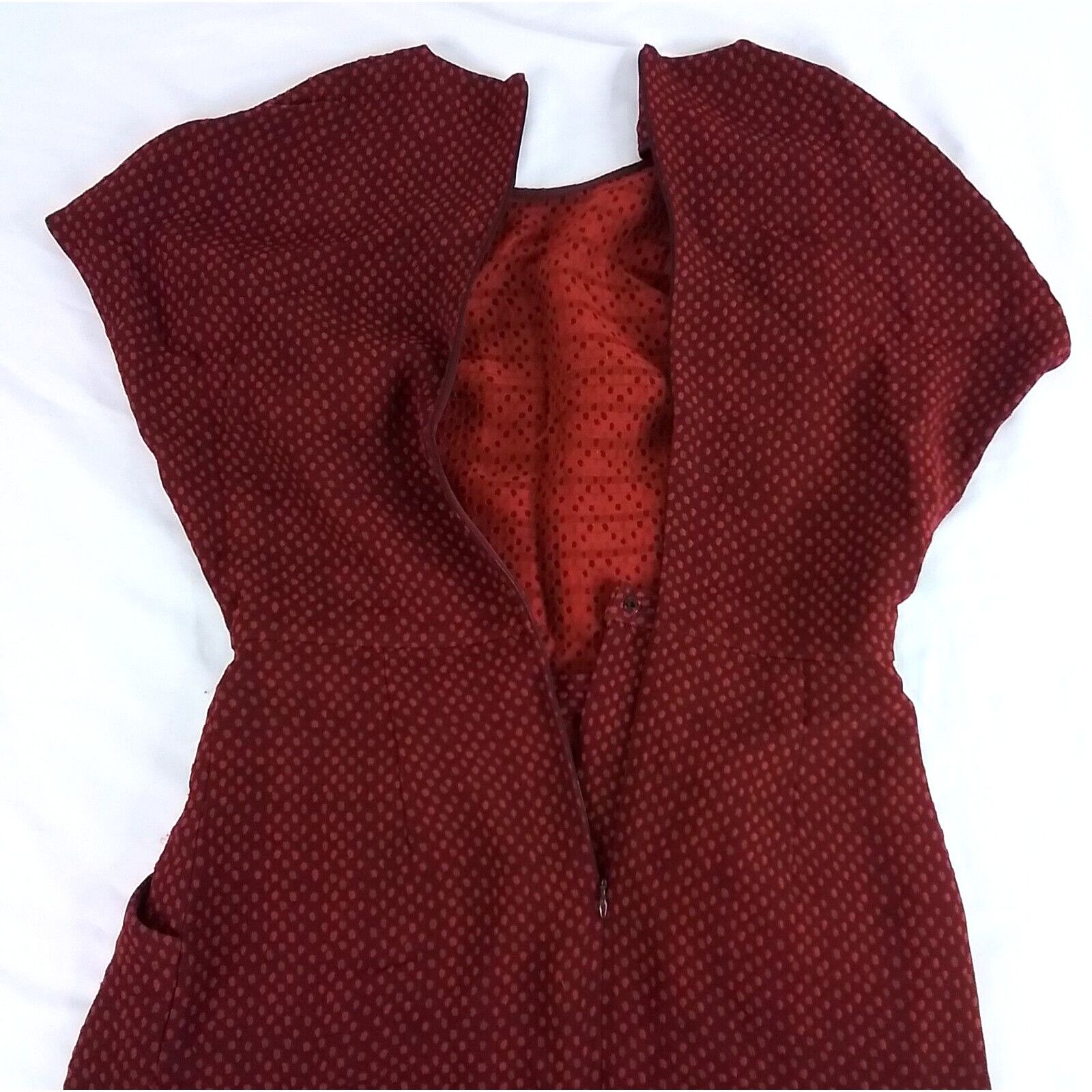 M.M.LaFleur MM Lafleur Dress Women's Size 6 Burgundy Italian Fabric Size M / US 6-8 / IT 42-44 - 5 Thumbnail