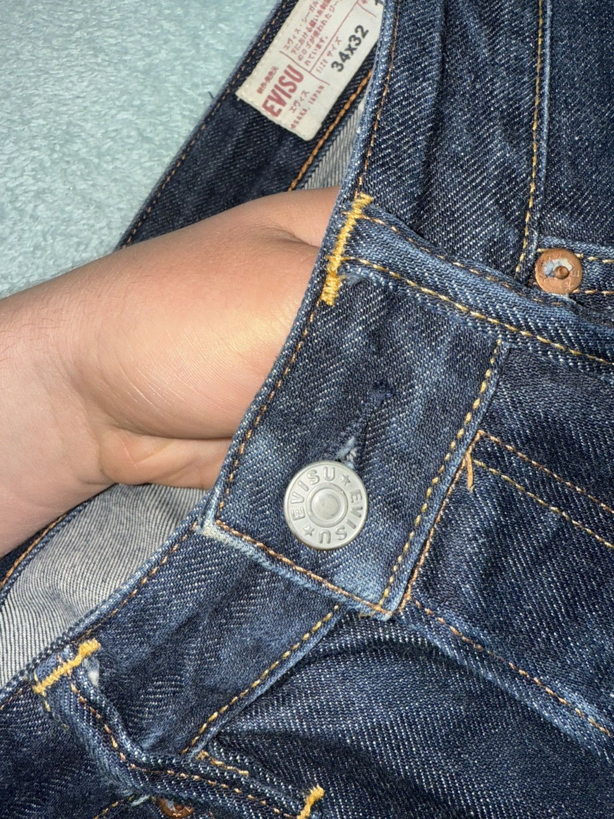 Evisu Rare Evisu Navy Selvedge Denim Jeans Multipocket Japanese Size US 34 / EU 50 - 16 Thumbnail