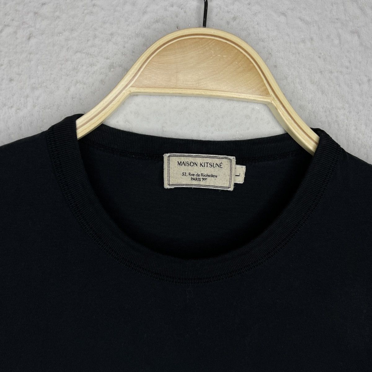 Designer × Maison Kitsune Maison Kitsune Tshirt Big Logo Fox Spellout Black Tshirt Tee Size US L / EU 52-54 / 3 - 5 Thumbnail