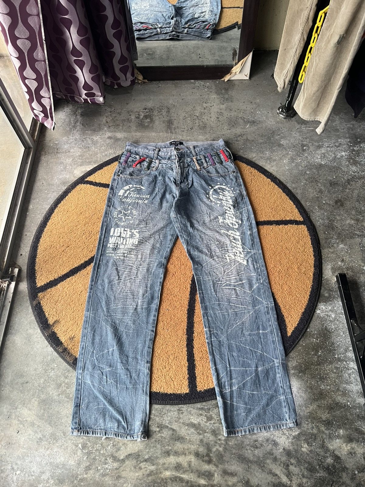 If Six Was Nine 🔥Nylaus Double Waist Hysteric Inspired Flared Denim Size US 32 / EU 48 - 2 Thumbnail