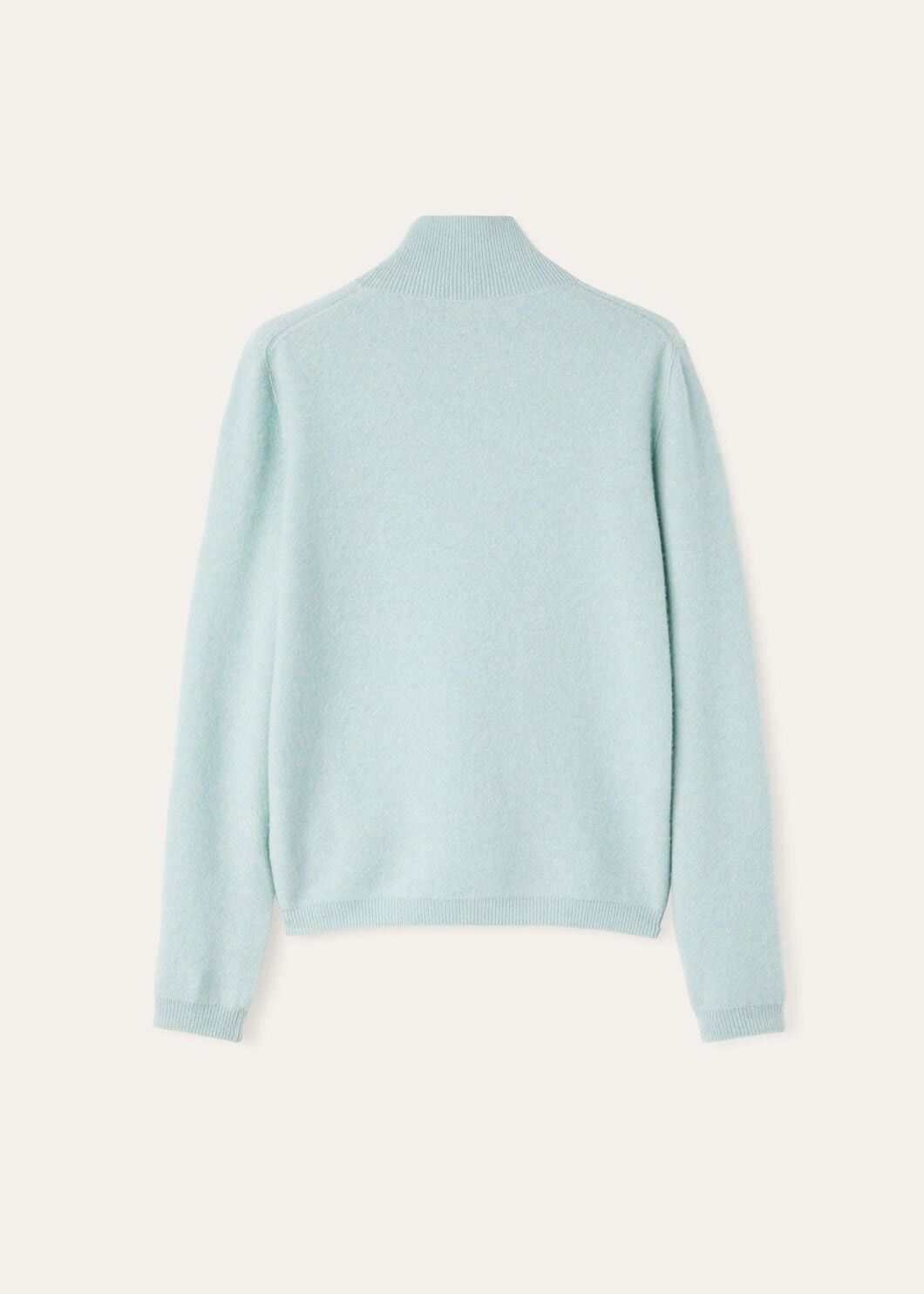 Loro Piana o1w1db10825 FAO2888 Alpe Turtleneck Sweater in Light Blue Size M / US 6-8 / IT 42-44 - 6 Thumbnail