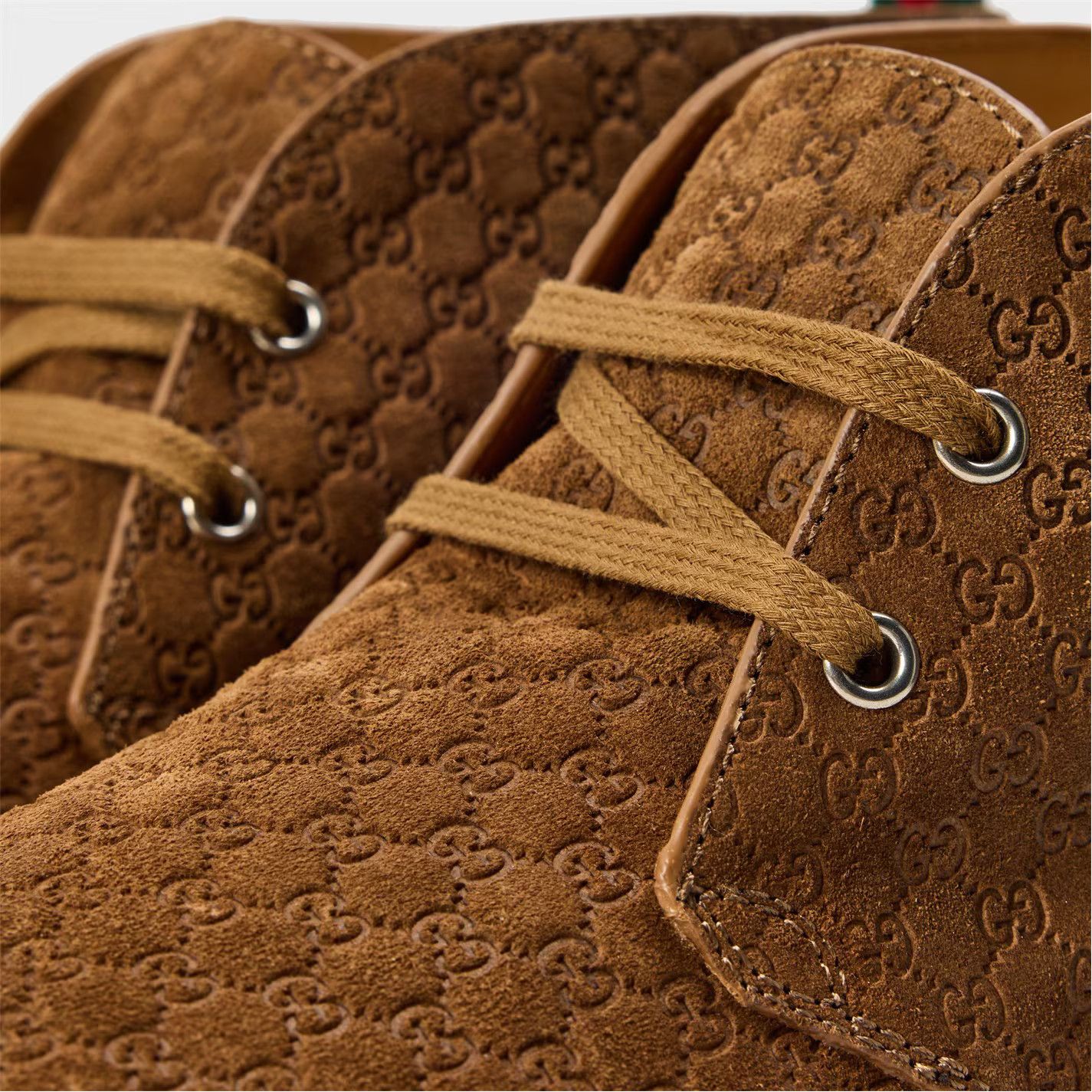 Gucci o1g2r1mq0426 Classic Lace-Up Desert Boots in Camel Size US 10.5 / EU 43-44 - 5 Thumbnail