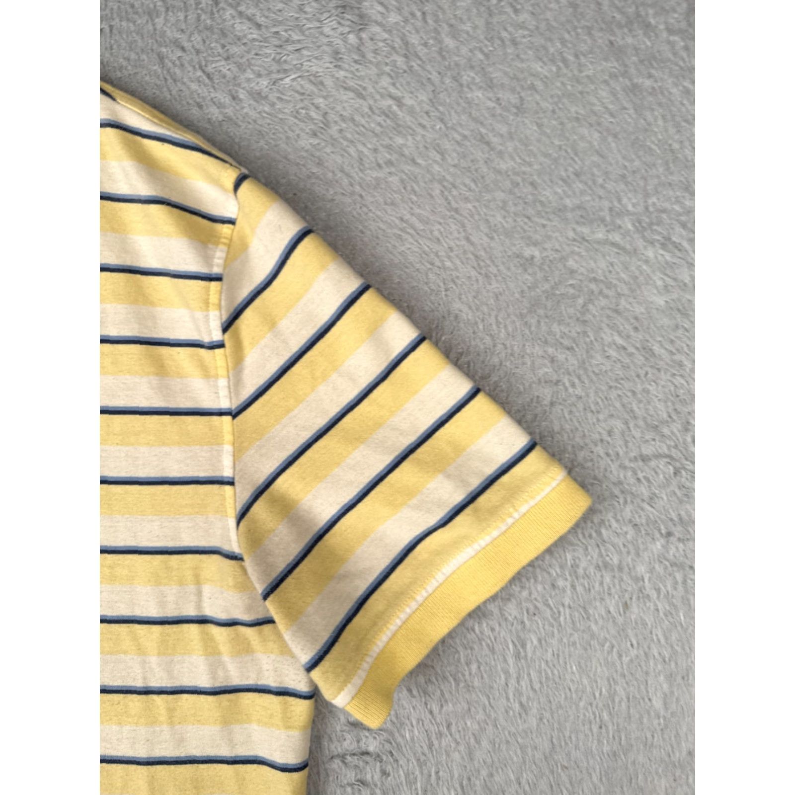 Tommy Hilfiger Tommy Hilfiger Polo Shirt Men 2XL Yellow Blue Stripe 100% Cotton Slim Fit Casual Polo Shirt Mens Size US XXL / EU 58 / 5 - 2 Thumbnail