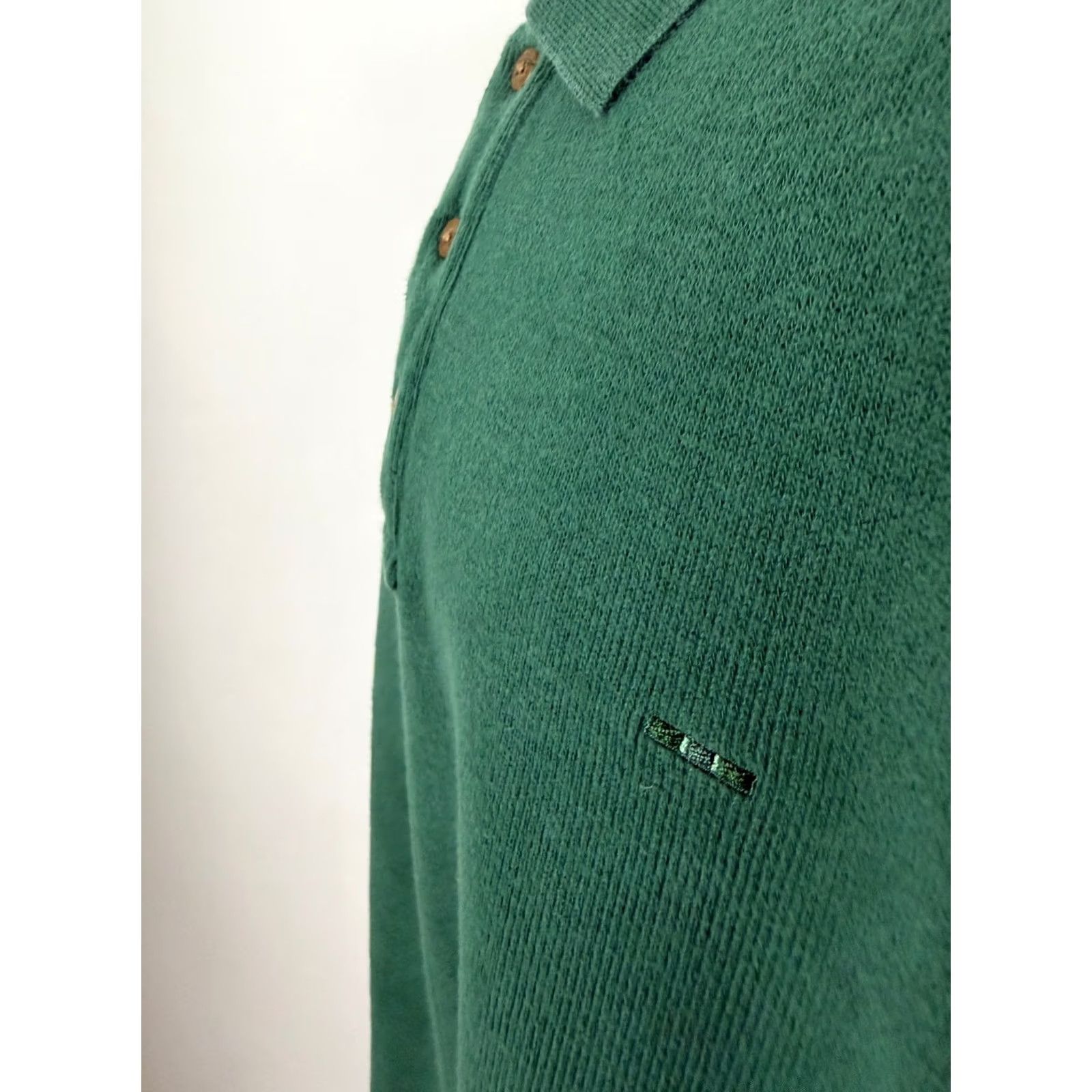 Alexander Julian VINTAGE Alexander Julian Polo Shirt Men XL Green 90s Ribbed Heavyweight Cotton Knit Casual Business 90s Mens XL Green Polo Size US XL / EU 56 / 4 - 7 Thumbnail