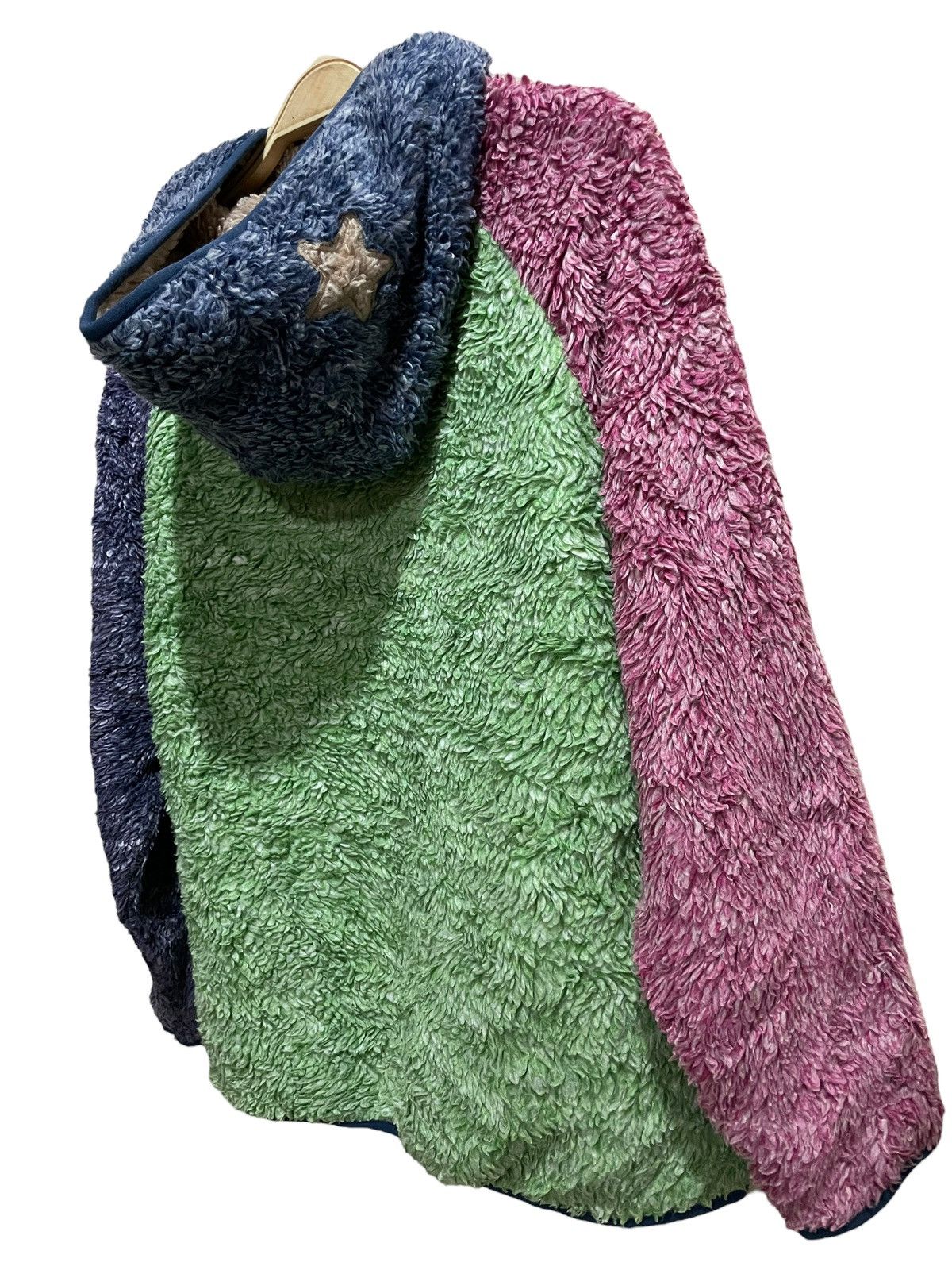 Japanese Brand Rough Patchwork Fleece Sherpa Zipped Hoodie Size US M / EU 48-50 / 2 - 9 Thumbnail
