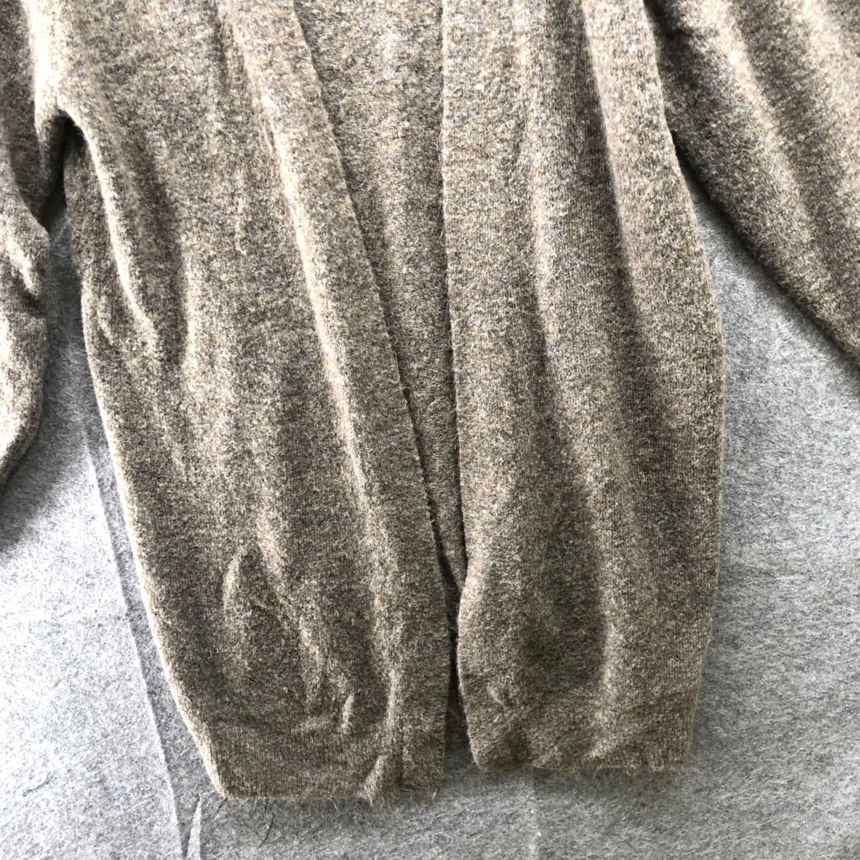 H&M H&M Cardigan Womens XS Brown Open Front Longline Balloon Sleeve Soft Fuzzy Knit Open Front Autumn Winter Fall Casual | Regular Fit Size XS / US 0-2 / IT 36-38 - 4 Thumbnail