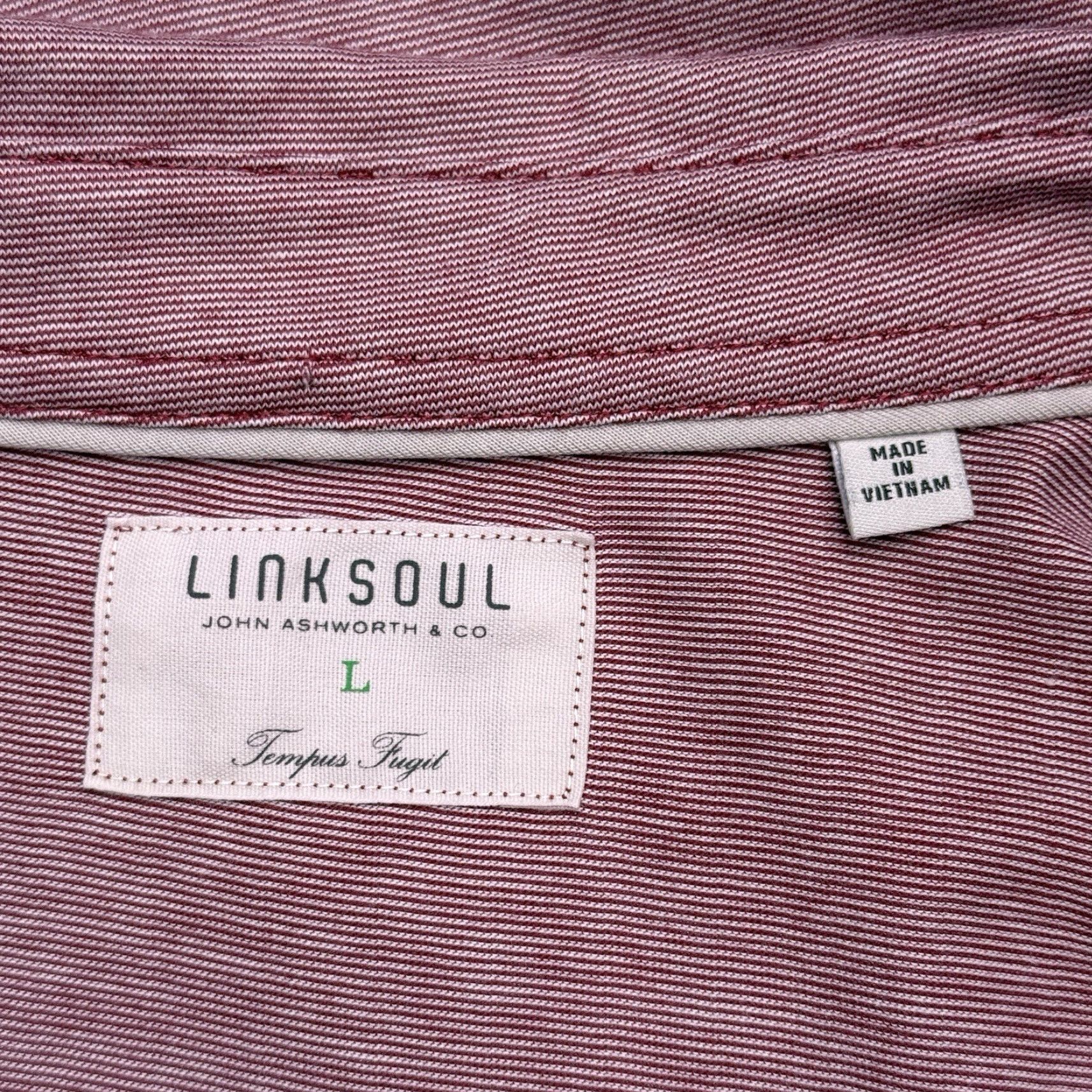 Vintage Linksoul Polo Shirt Mens Large Red Tempus Fugit Preppy Size US L / EU 52-54 / 3 - 4 Thumbnail