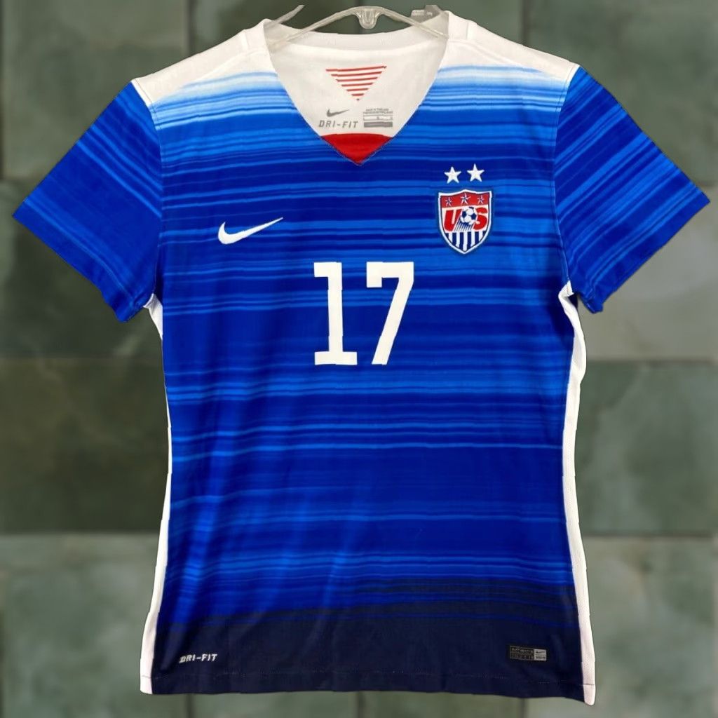 Nike Nike Dri-Fit Nike Dri-Fit Athletic Jersey Mens Large 17 Heather Blue Breathable Moisture Lightweight Logo Soccer Size US L / EU 52-54 / 3 - 1 Thumbnail