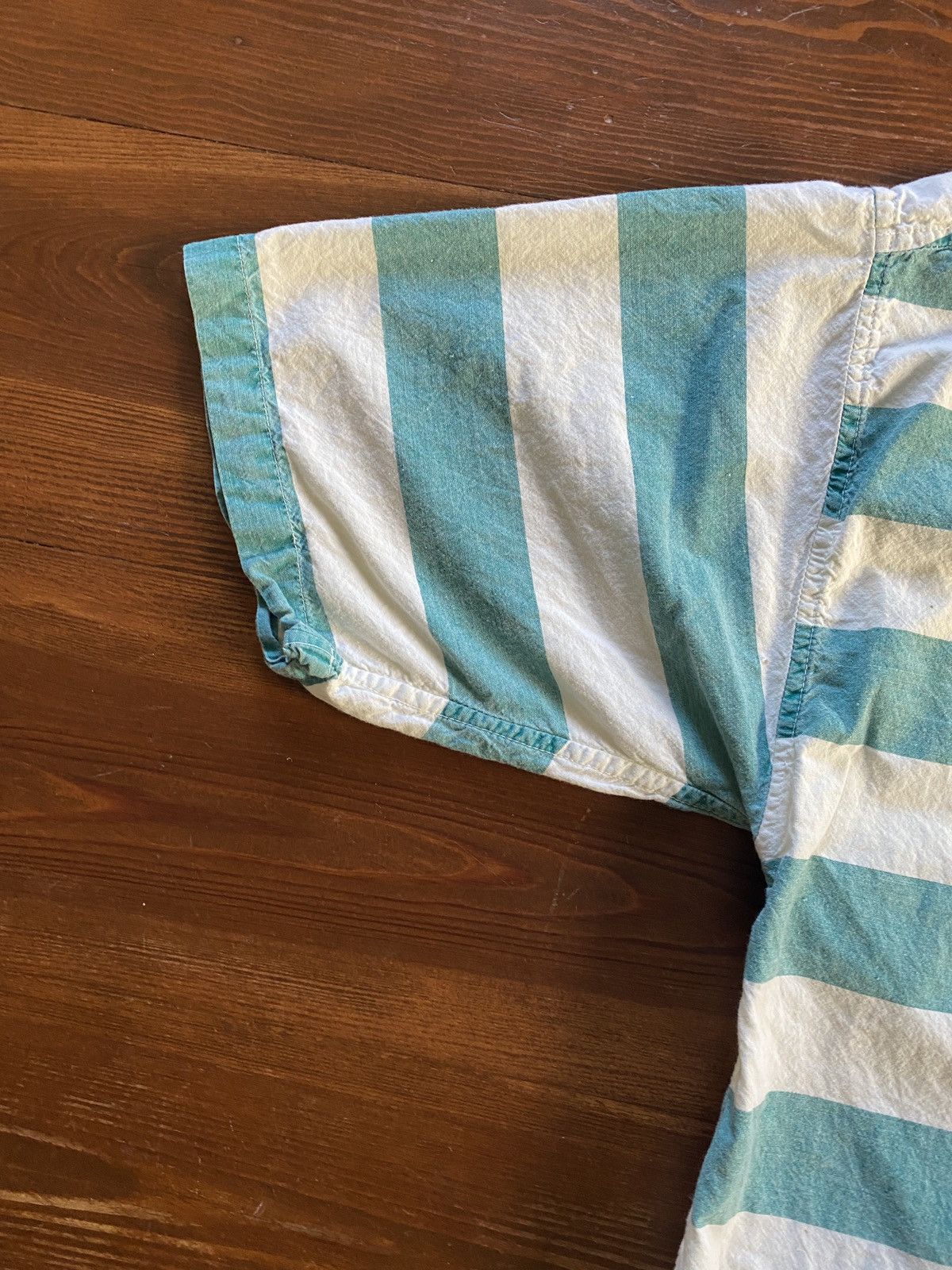 Vintage Vintage 90’s Generalities Faded Stripe Denim Like Pocket Tee Size US L / EU 52-54 / 3 - 5 Thumbnail