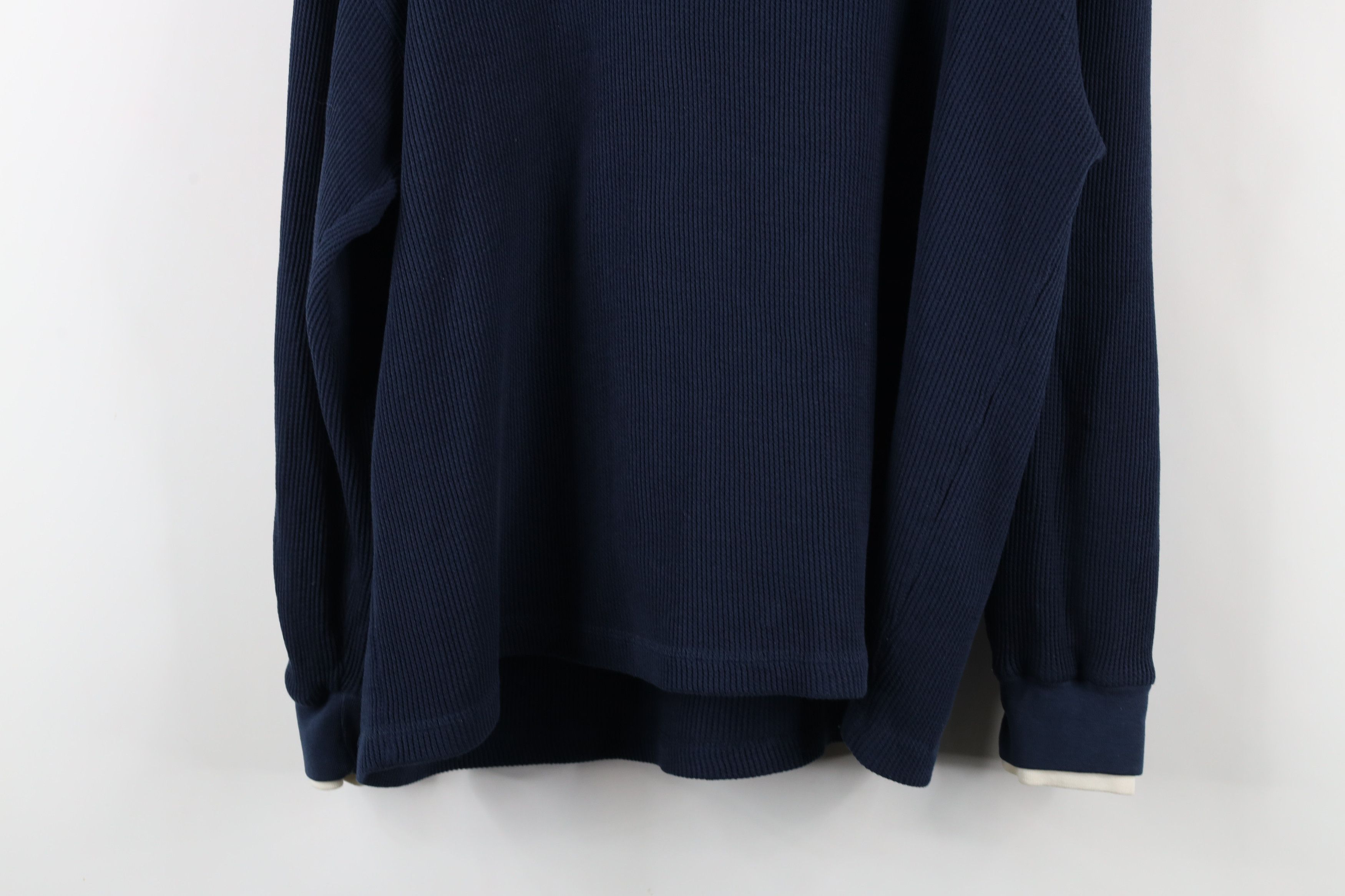 Vintage Vintage 90s Streetwear Thermal Waffle Knit Henley T-Shirt Size L / US 10 / IT 46 - 10 Thumbnail