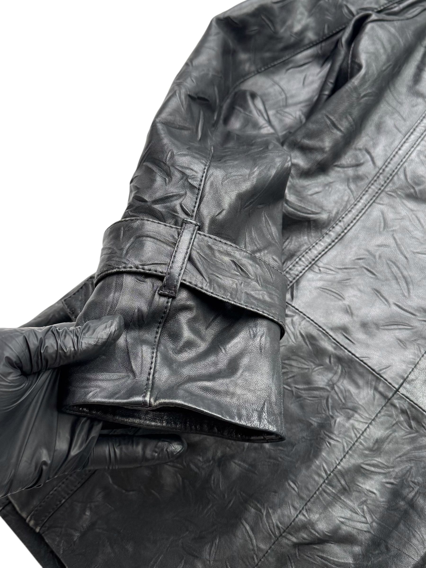 Japanese Brand Vintage Leather Jacket With Belted W155(V9) Size S / US 4 / IT 40 - 9 Thumbnail