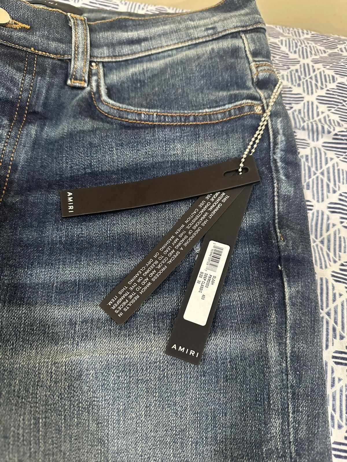 Amiri Amiri Deep Classic Blue Jeans Size US 32 / EU 48 - 2 Thumbnail
