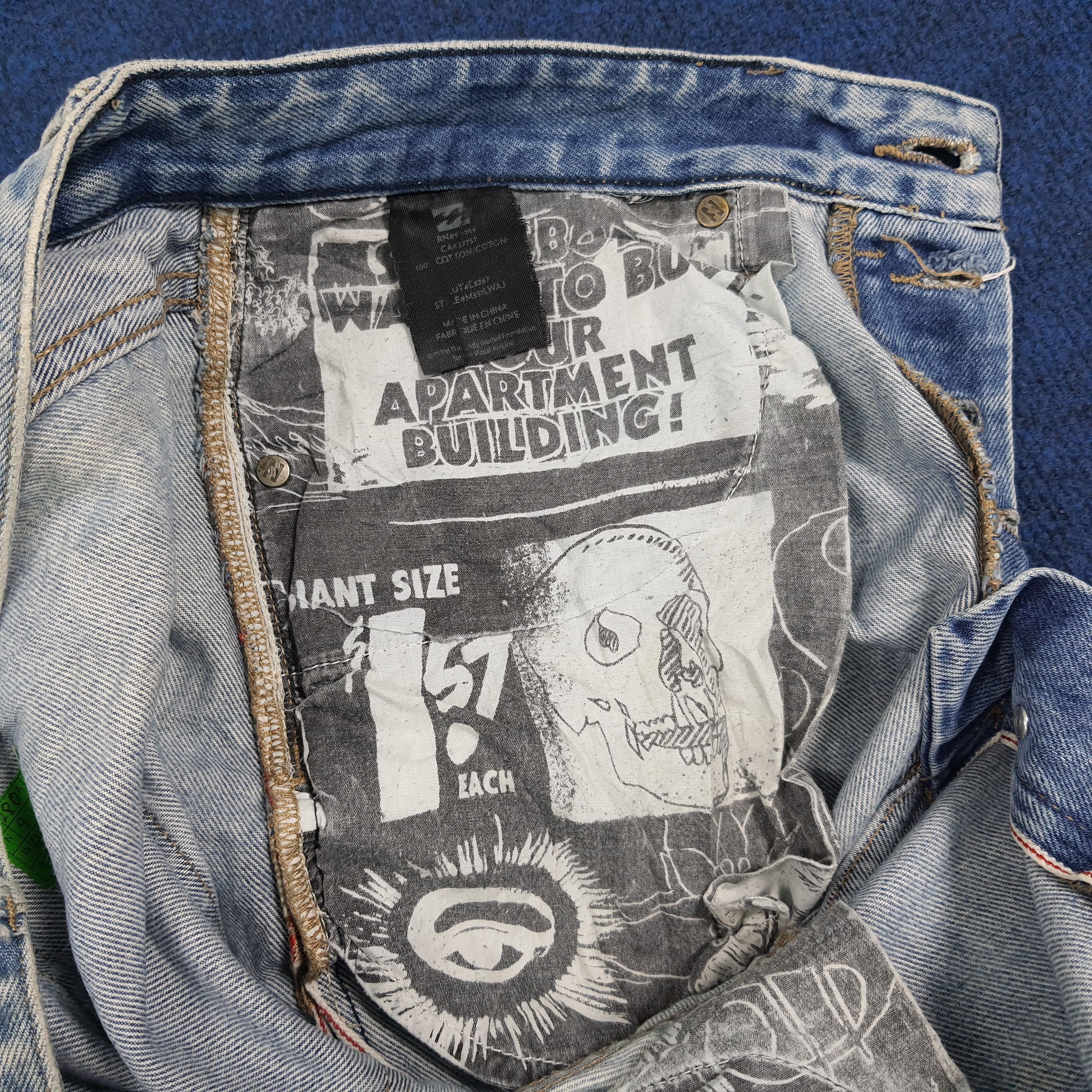 Andy Warhol Vintage Andy Warhol x Billabong Distressed Selvedge C280N9 Size US 35 - 15 Thumbnail