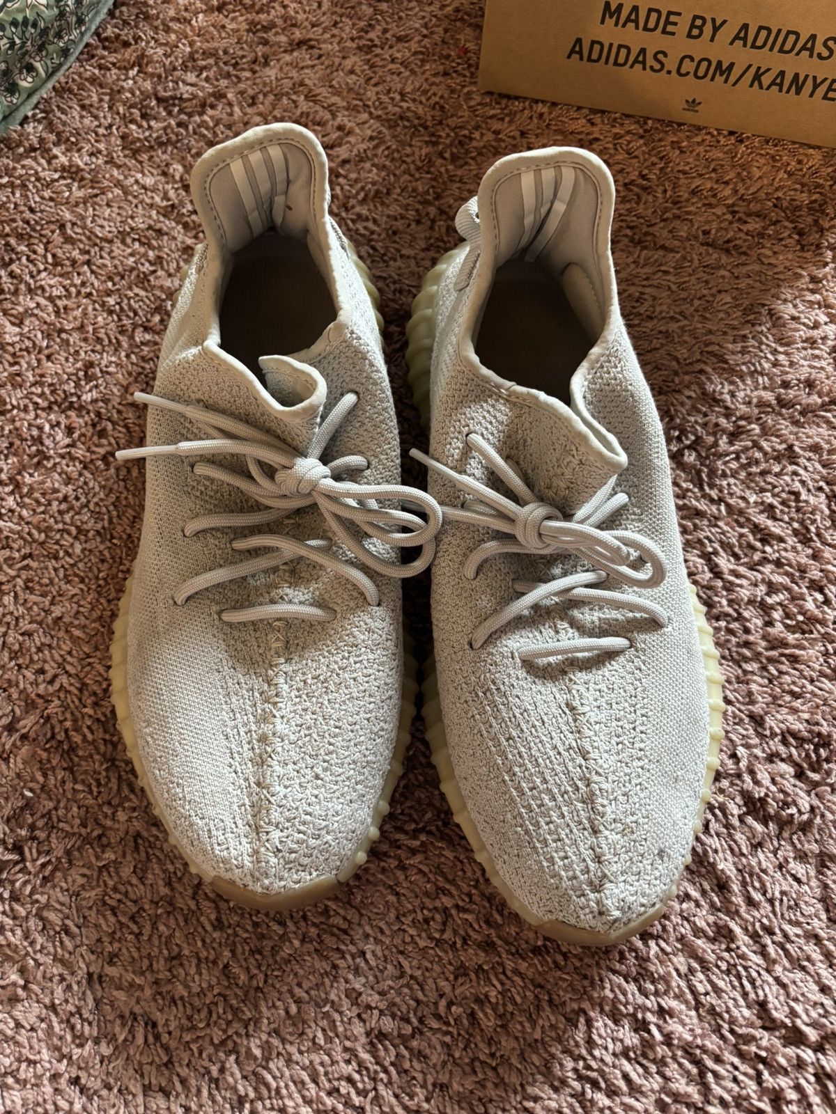 Adidas × Kanye West 11.5 Yeezy 350 V2 ‘Sesame’ Size US 11.5 / EU 44-45 - 1 Thumbnail