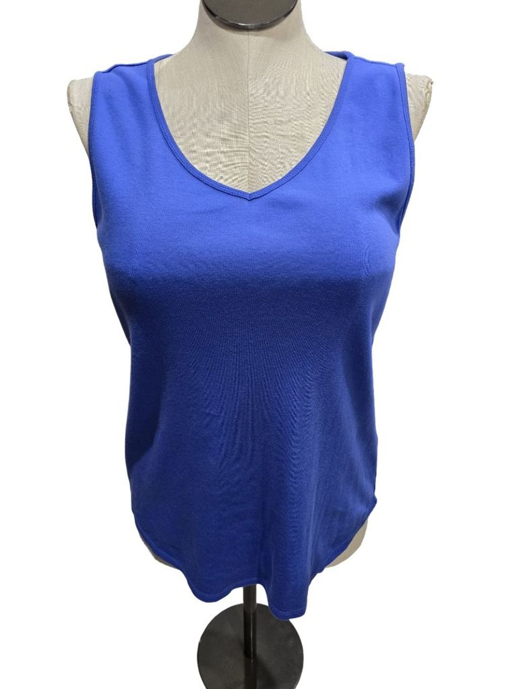 Chicos Chico's Women's Tank Top Size 2=L Blue V-Neck Sleeveless Size L / US 10 / IT 46 - 1 Thumbnail