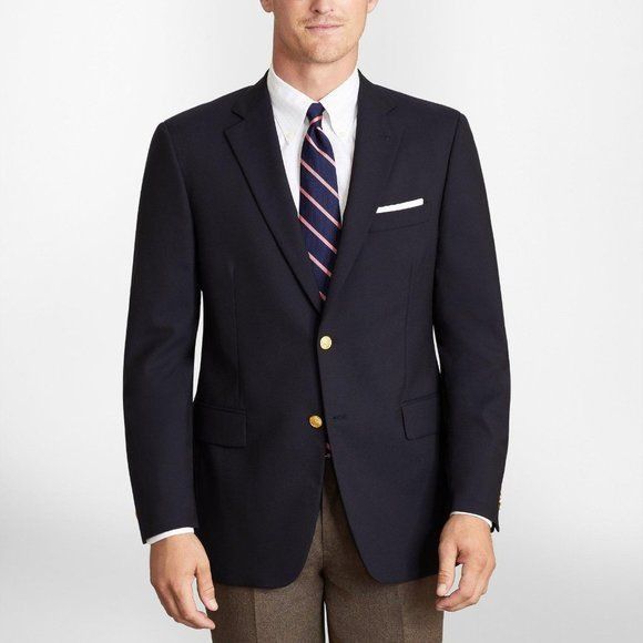 Brooks Brothers Loro Piana Brooks Brothers Traditional Fit Two Button 1818 M Size 46L - 1 Thumbnail