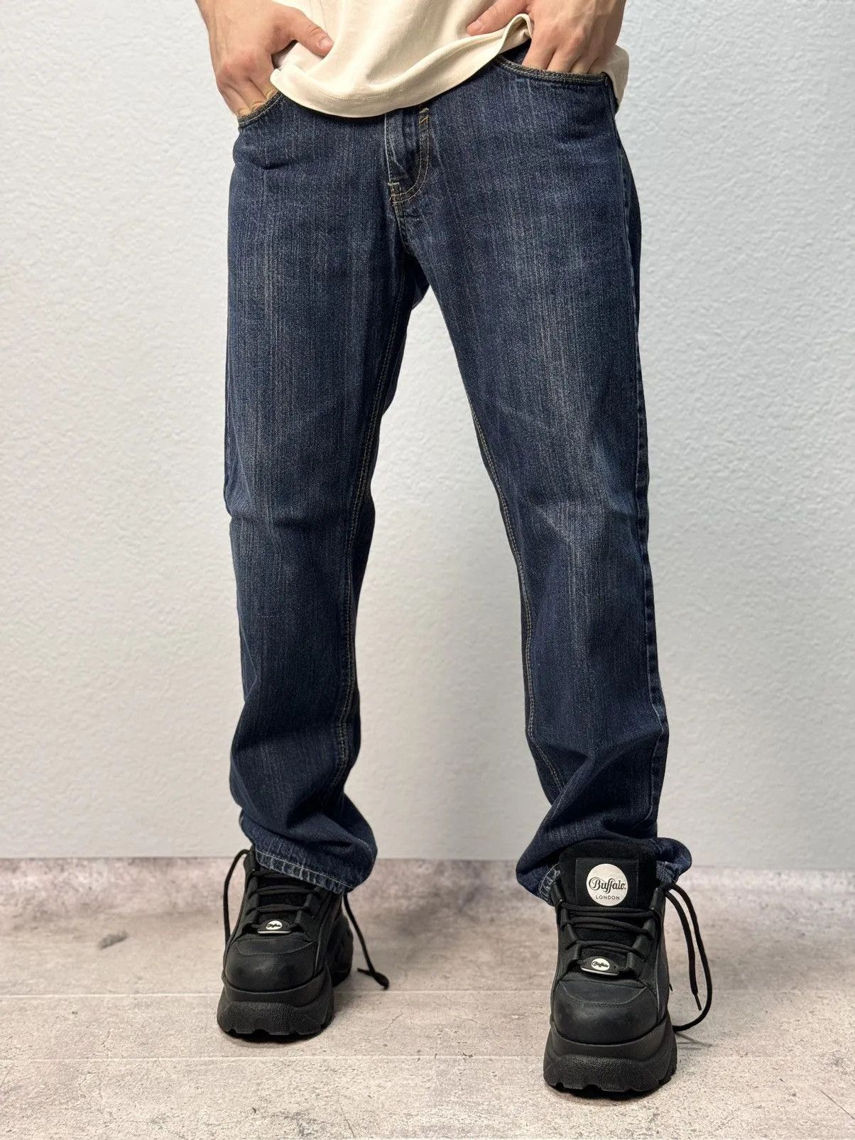 Polo Ralph Lauren 👉 Vintage Polo Ralph Lauren Jeans Denim Baggy Pants Armani Size US 32 / EU 48 - 5 Thumbnail