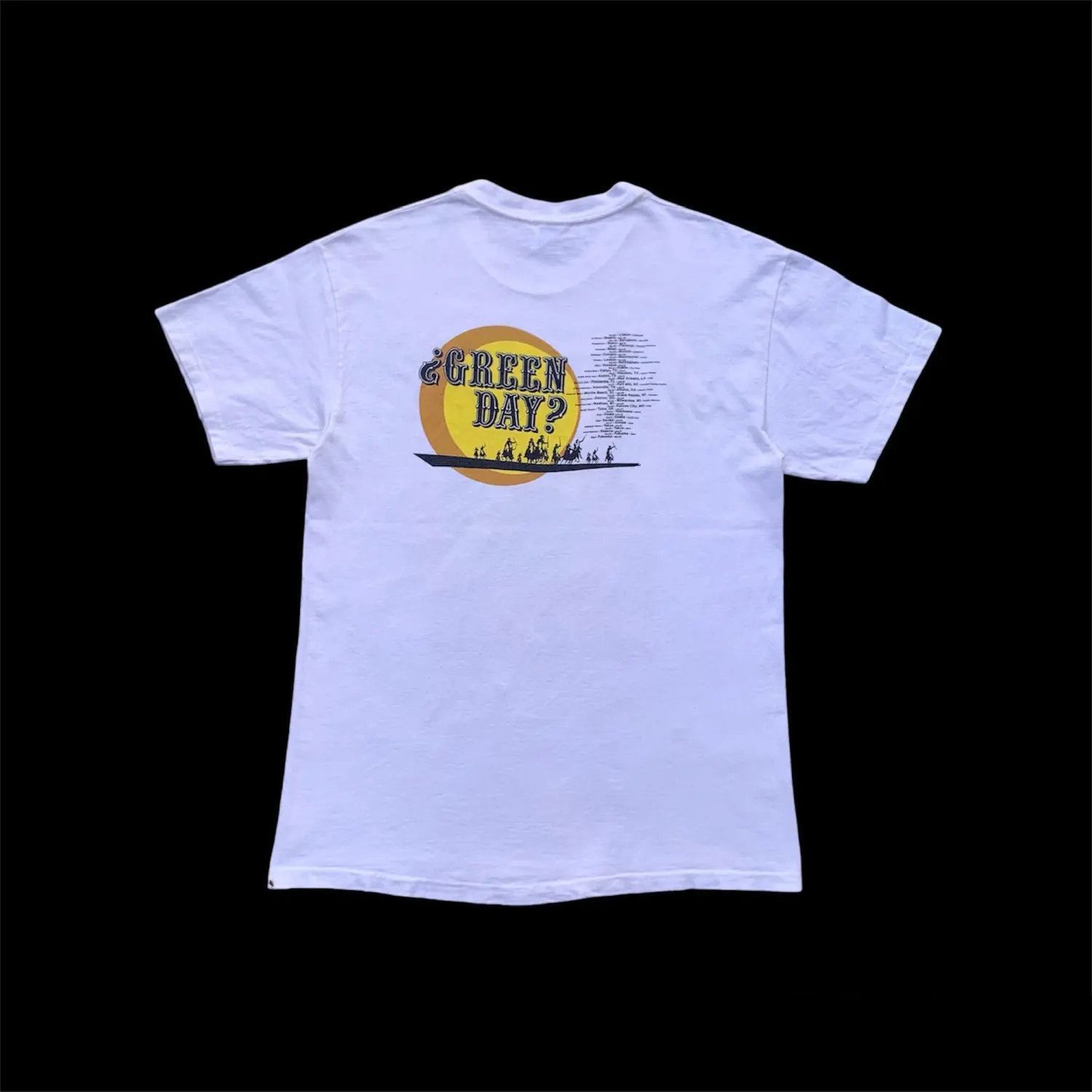 Band Tees Vintage 00s Green Day Warning Tour Tee White Punk Rock Merch Size US M / EU 48-50 / 2 - 4 Thumbnail