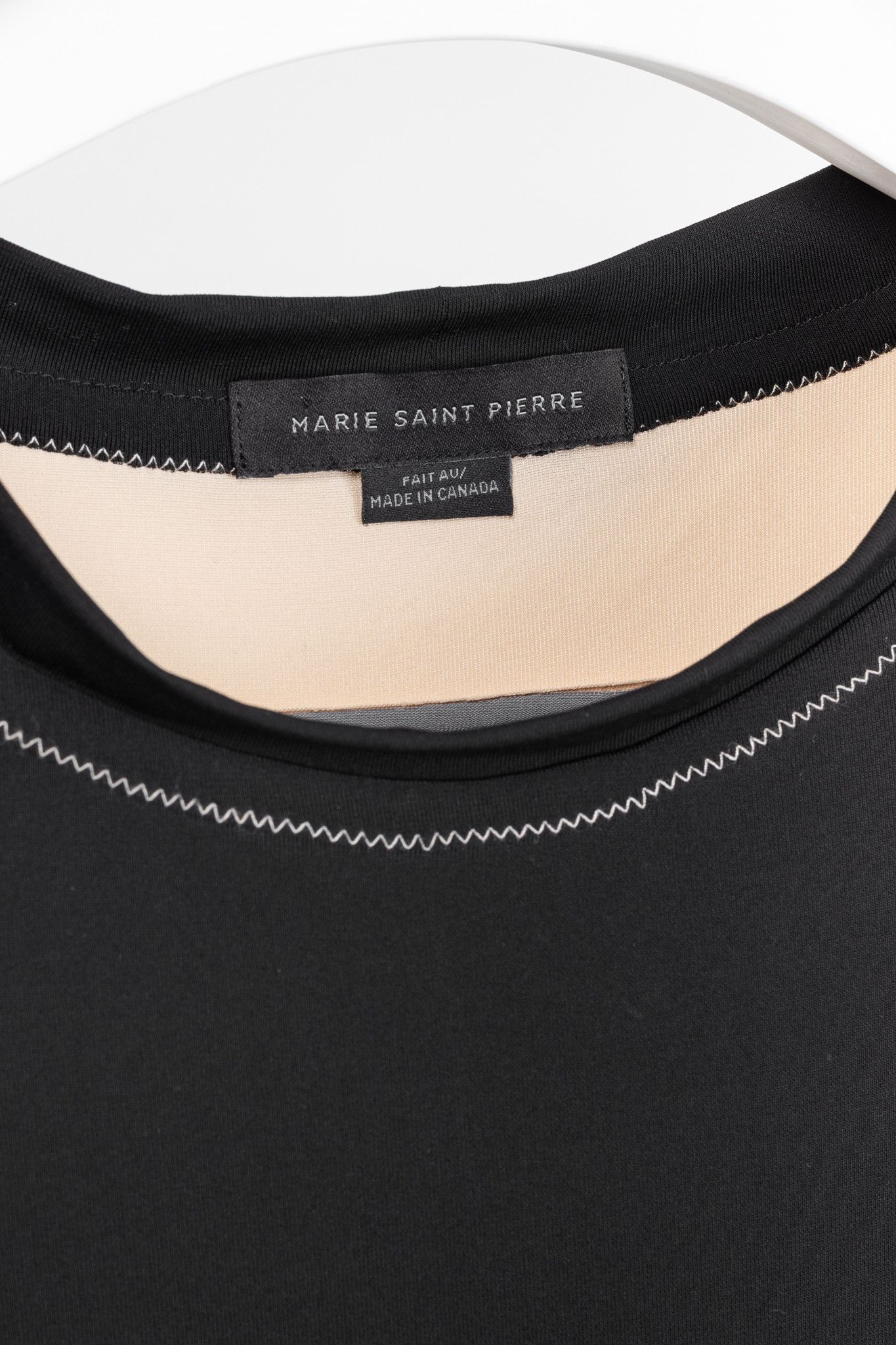 Marie Saint Pierre Marie Saint Pierre Black & Grey Colourblock Jersey Tunic Size S / US 4 / IT 40 - 4 Thumbnail