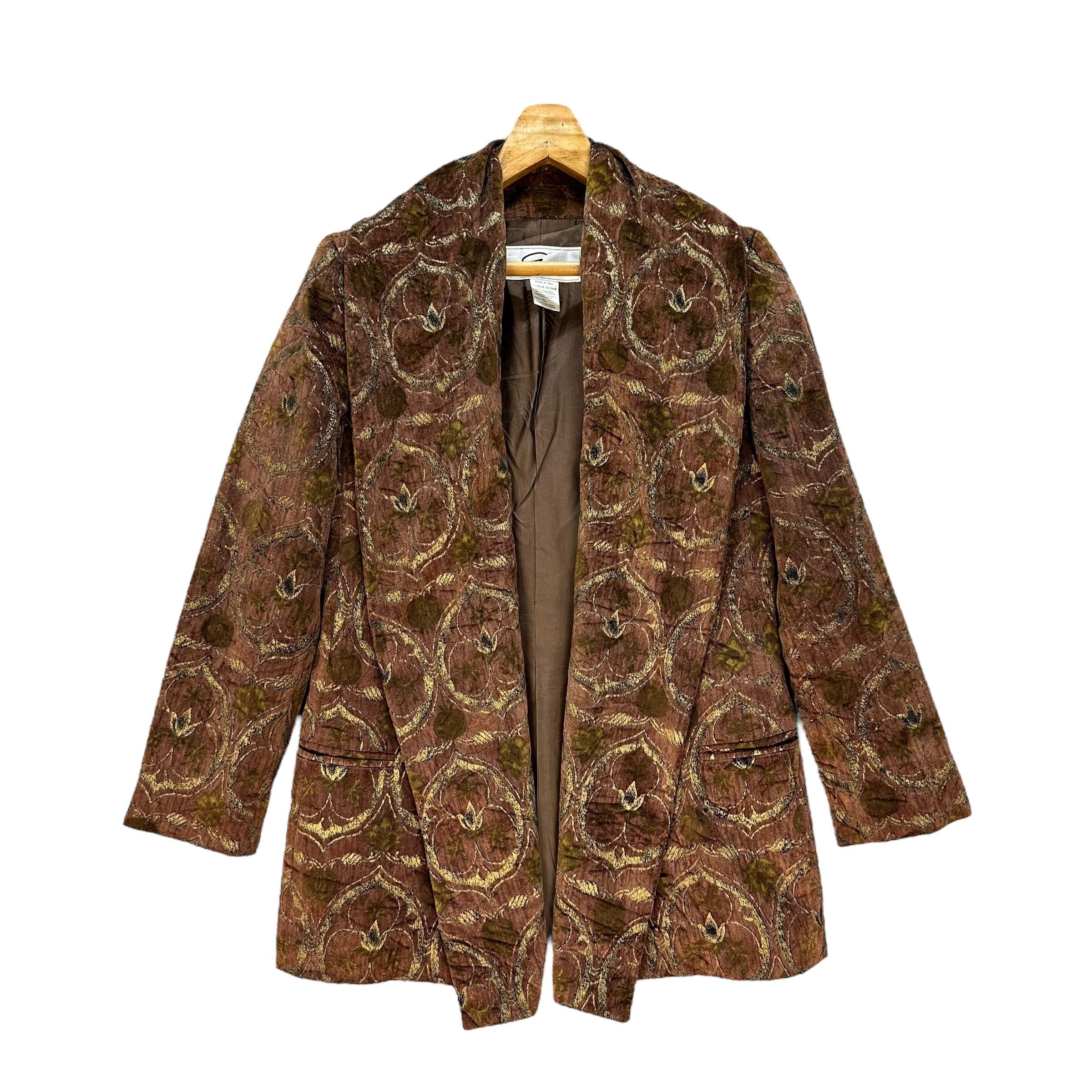 Vintage 80’s GENNY By Gianni Versace Buttonless Jacket #A64-1537 Size M / US 6-8 / IT 42-44 - 1 Thumbnail