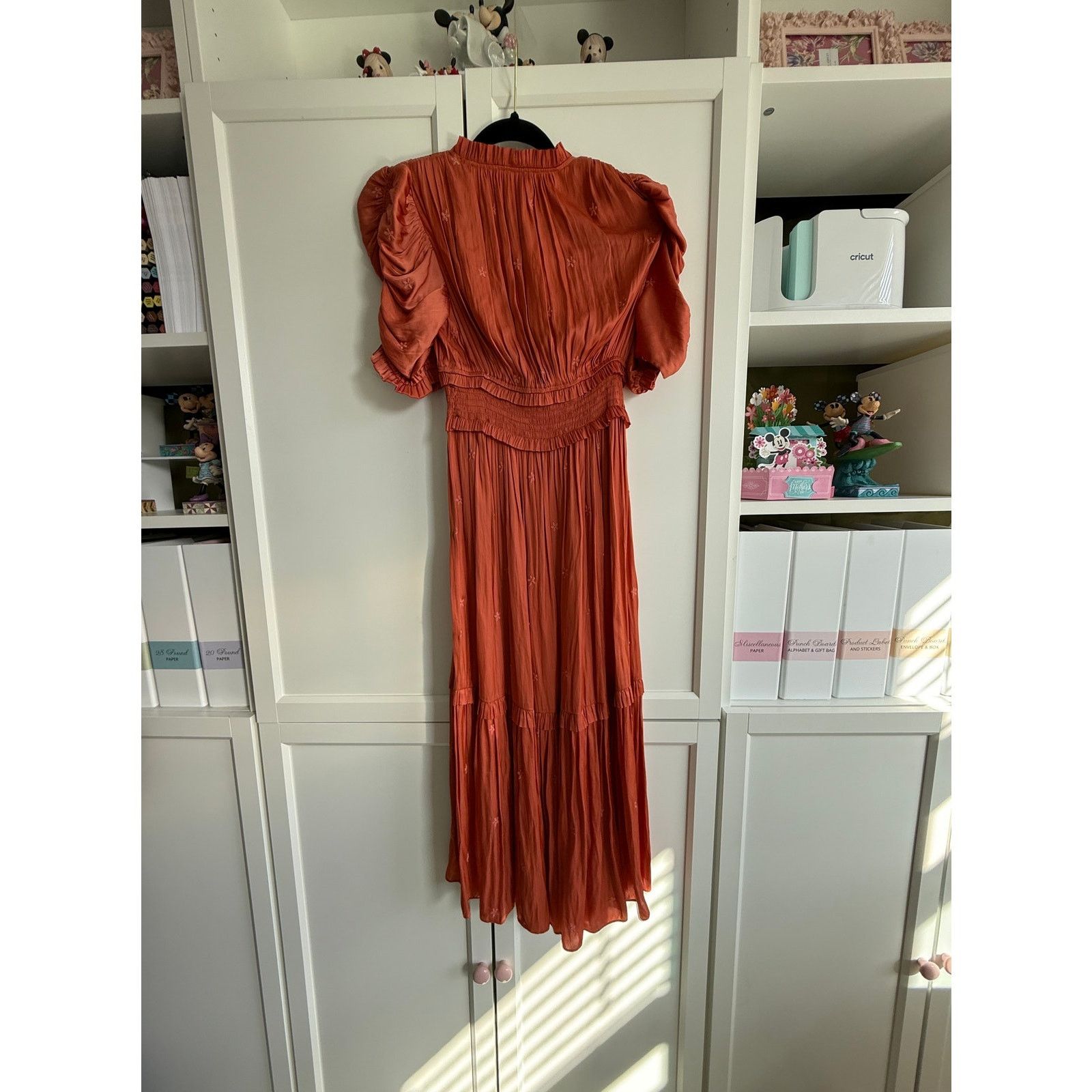 Ulla Johnson Ulla Johnson Red Pink Maxi Dress Women Sateen Boho 4 - G007 Size S / US 4 / IT 40 - 3 Thumbnail