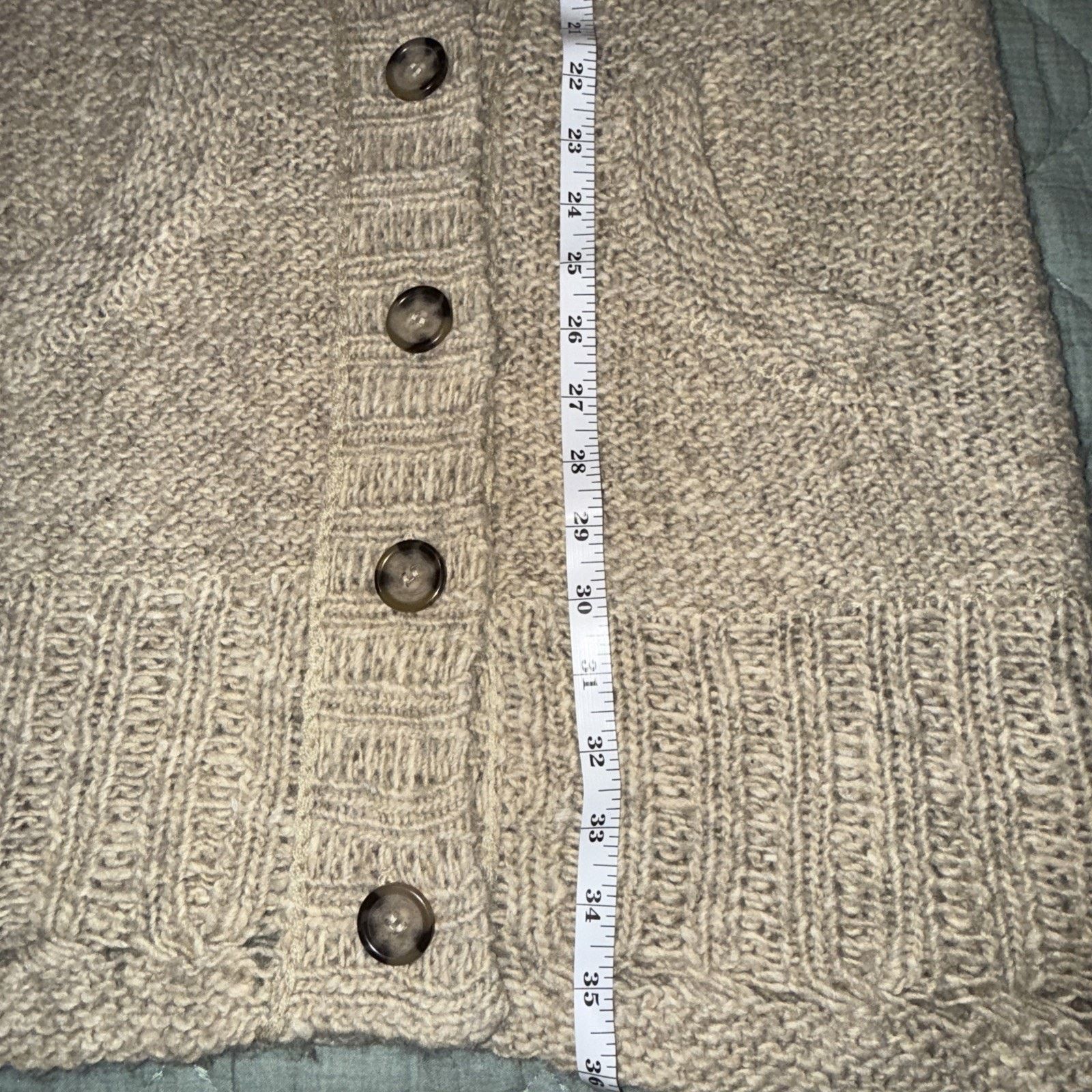 Free People Free People Napoli Knit Beige Long Duster Cardigan Vest Sz M Size M / US 6-8 / IT 42-44 - 6 Thumbnail