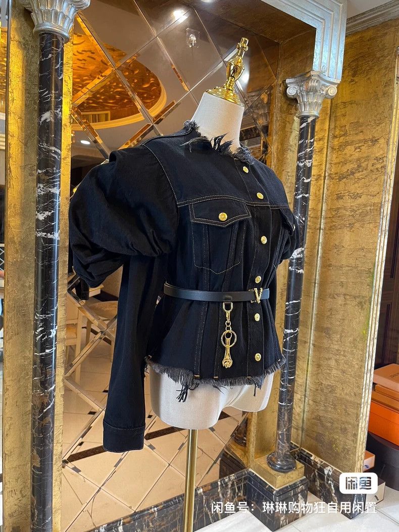 Versace Versace Court three-dimensional puff sleeve denim jacket Size M / US 6-8 / IT 42-44 - 2 Thumbnail