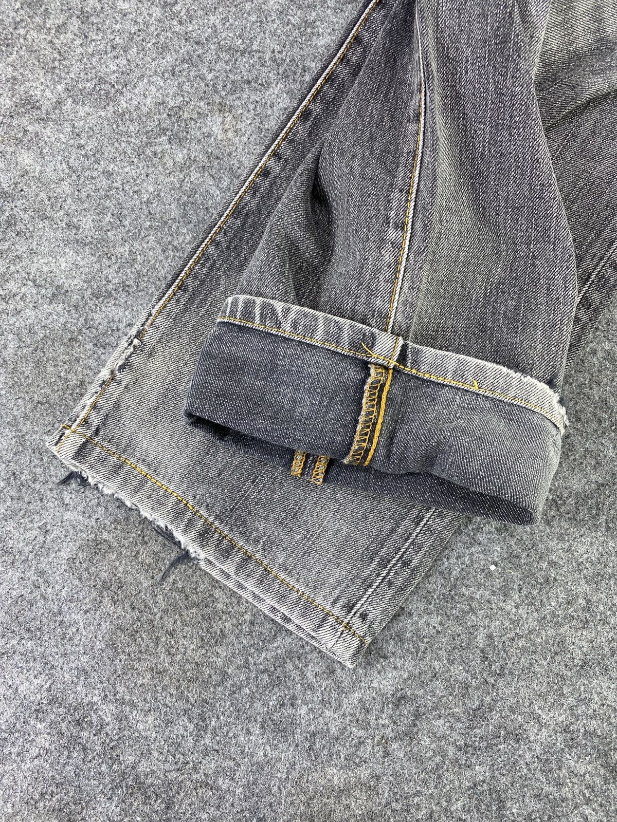 Japanese Brand × Jean Japanese Brand Back Number Faded Black Wash Jeans -J1133 Size US 33 - 12 Thumbnail