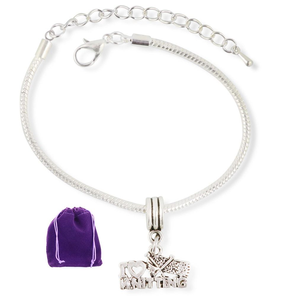 & Other Stories I Love Knitting Snake Chain Charm Bracelet Size ONE SIZE - 1 Thumbnail