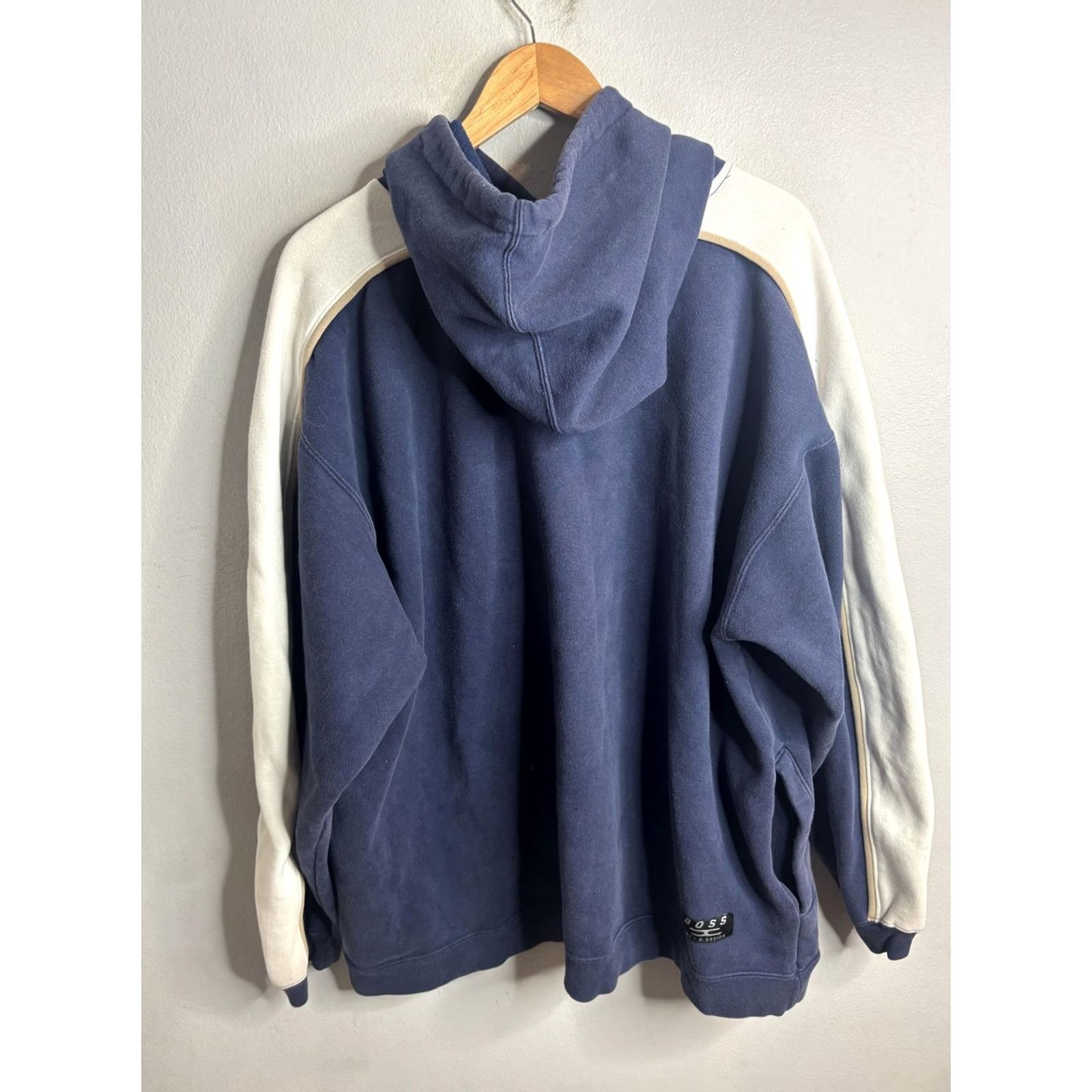 Vintage Boss Hoodie Mens 2XL Blue Urban Expedition Logo Pullover Fleece Sweatshirt Size US XXL / EU 58 / 5 - 4 Thumbnail