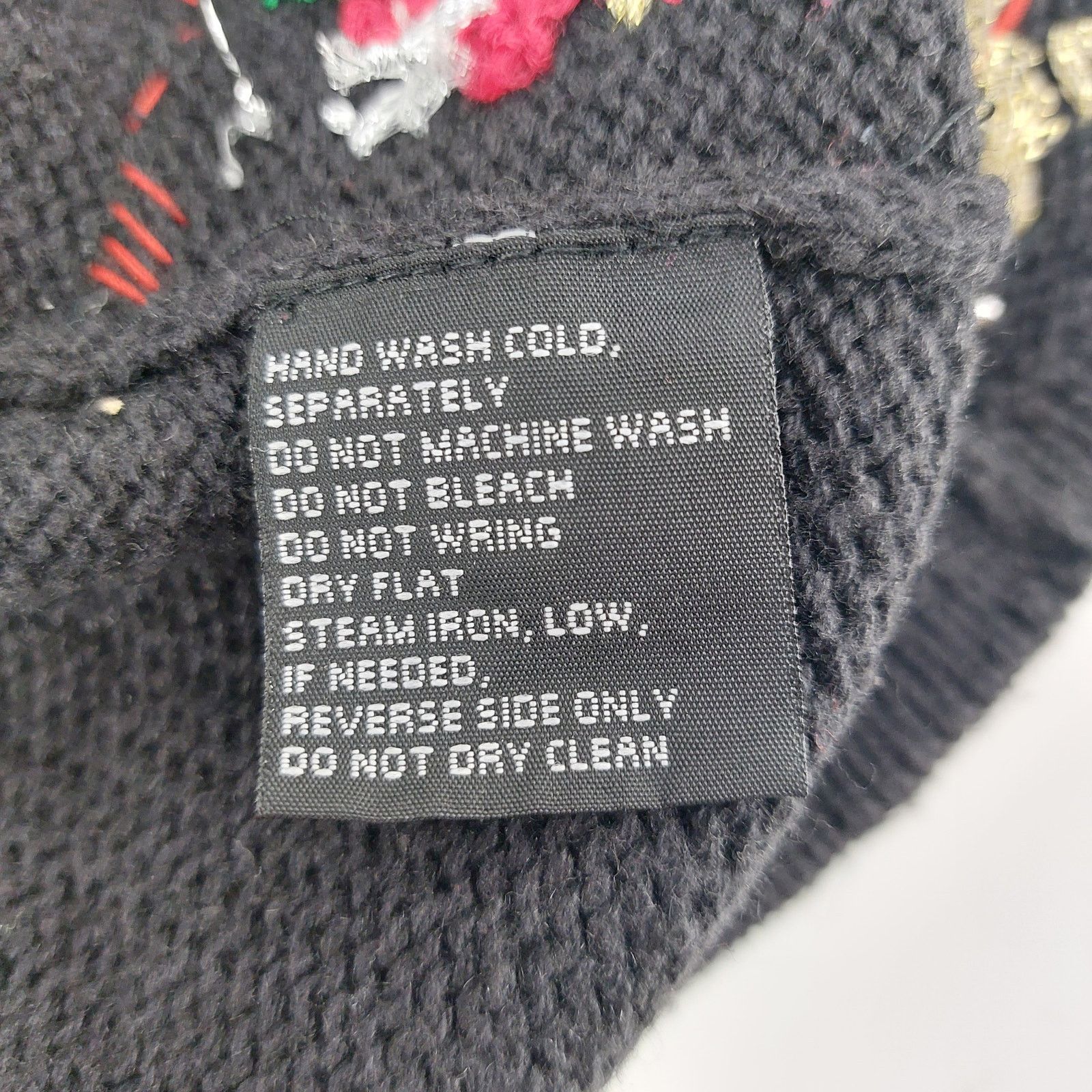 Other Erika PM Ugly Christmas Sweater Cardigan Black Poinsettia Size M / US 6-8 / IT 42-44 - 4 Thumbnail