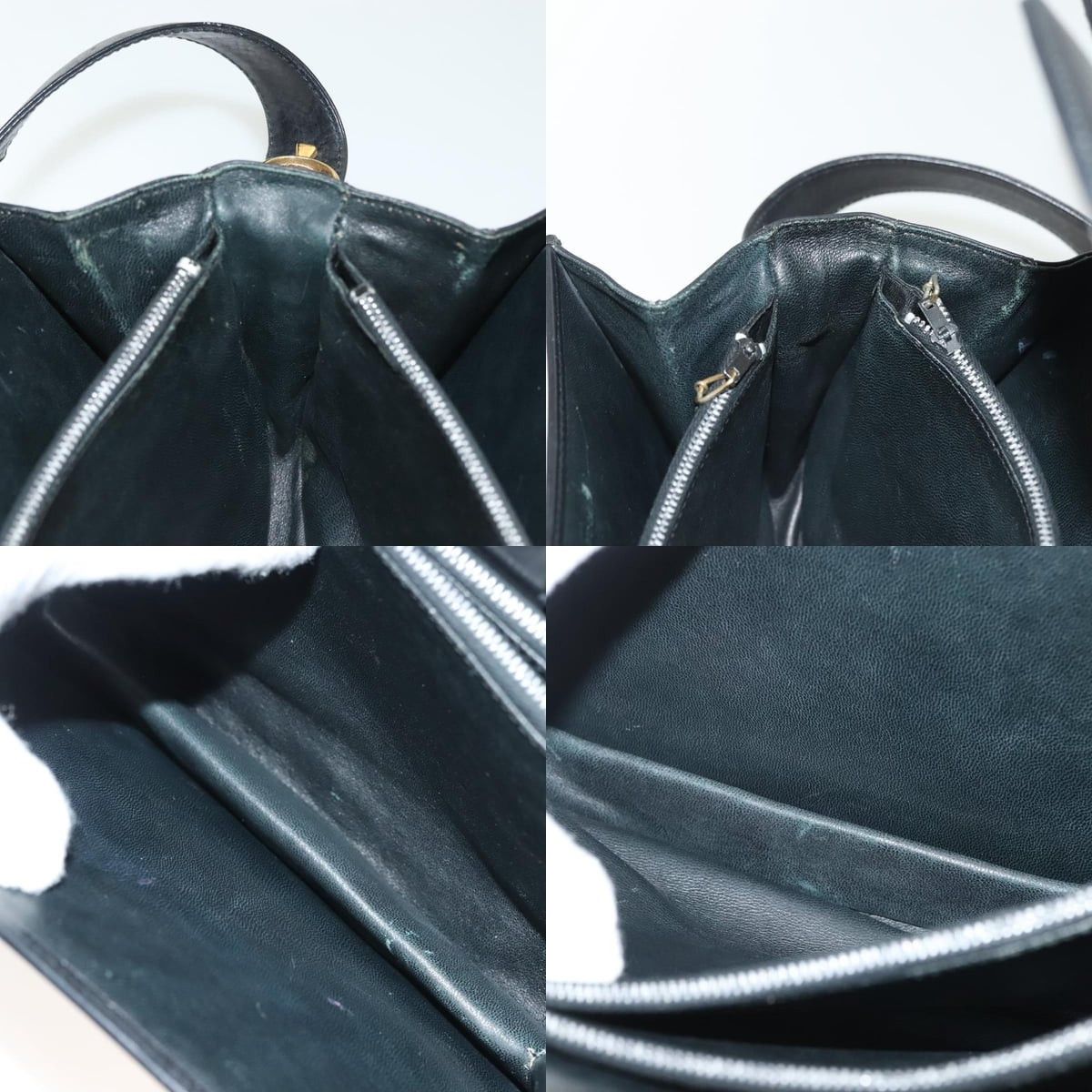 Celine CELINE Horse Carriage Shoulder Bag Leather Black Gold Size ONE SIZE - 12 Thumbnail